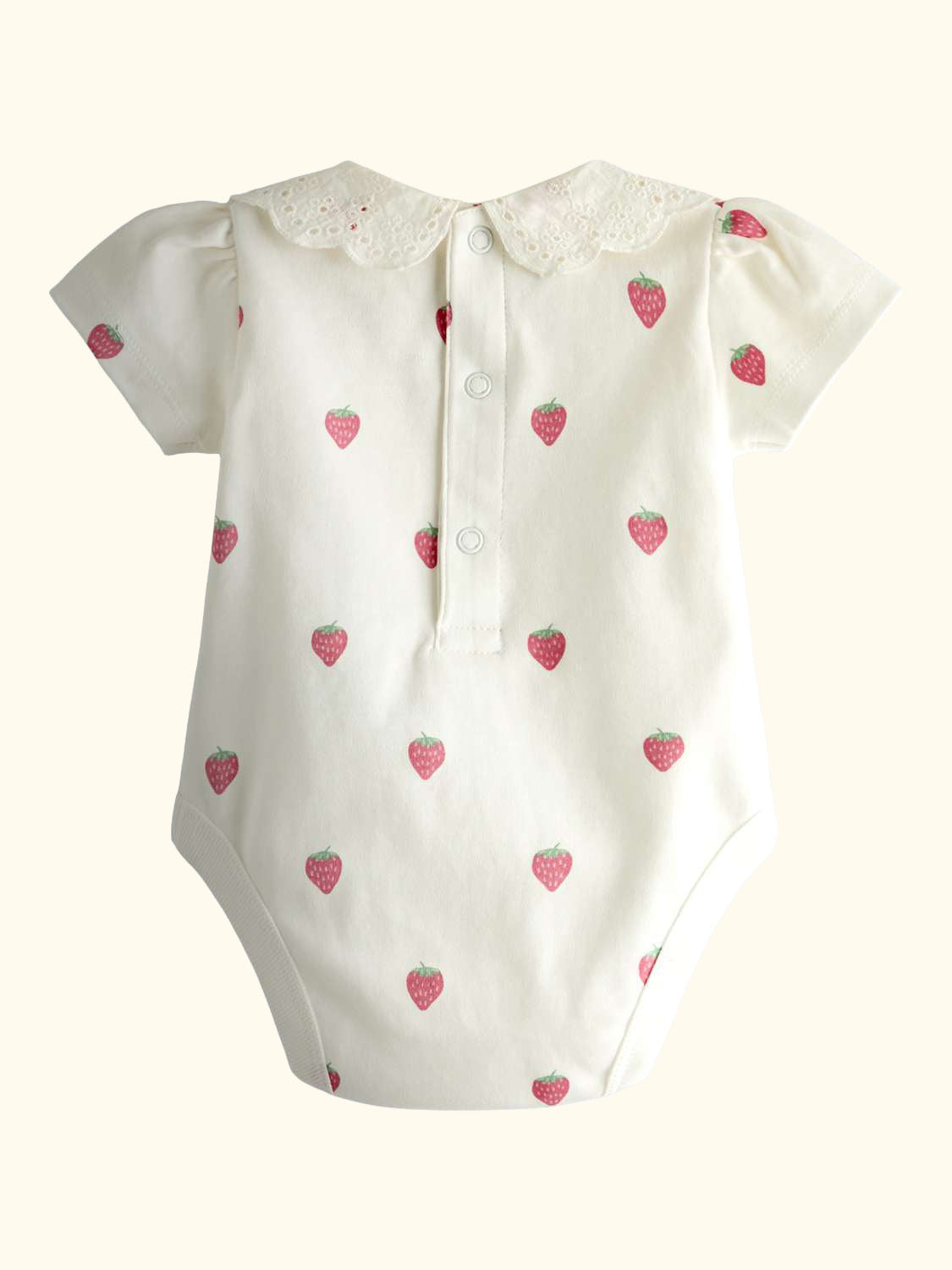 Baby Strawberry Bodysuit and Dungarees Set, Pink