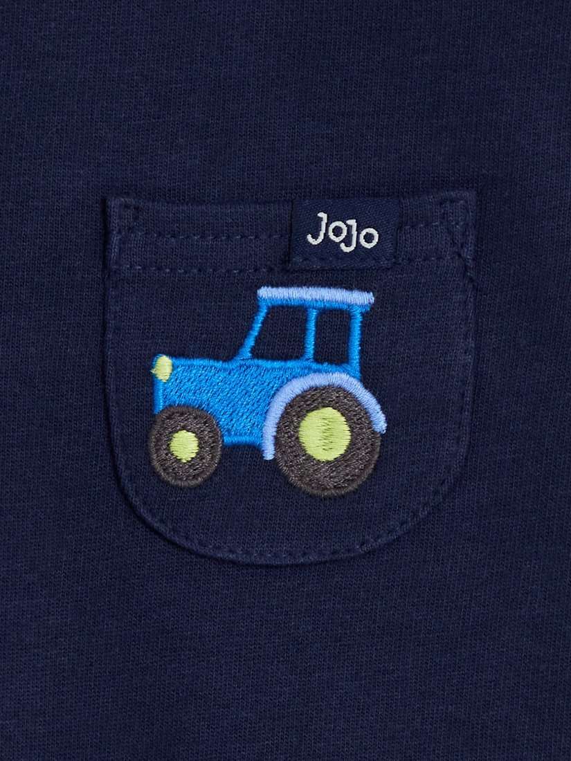 Baby Appliqué Dungarees and Stripe Top Set, Navy