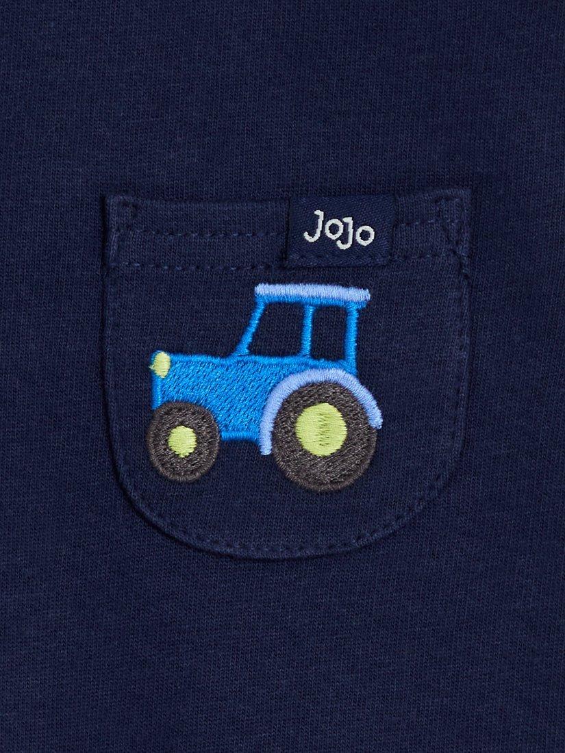 Baby Appliqué Dungarees and Stripe Top Set, Navy