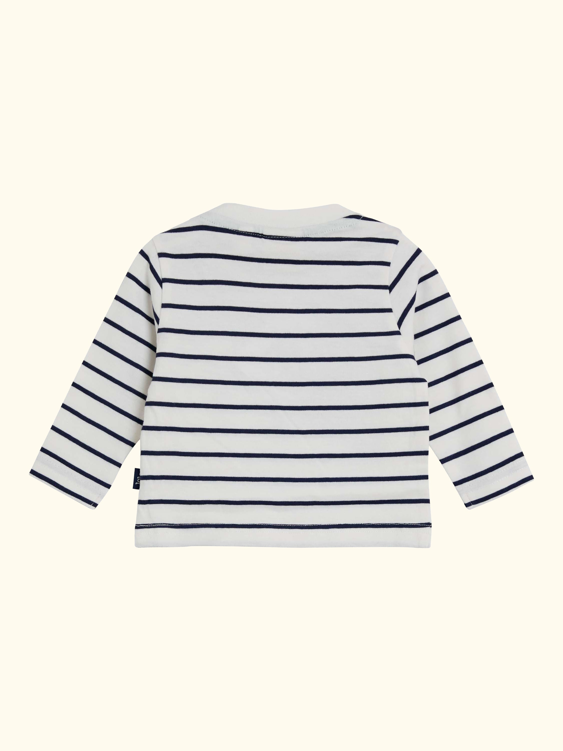 Baby Appliqué Dungarees and Stripe Top Set, Navy