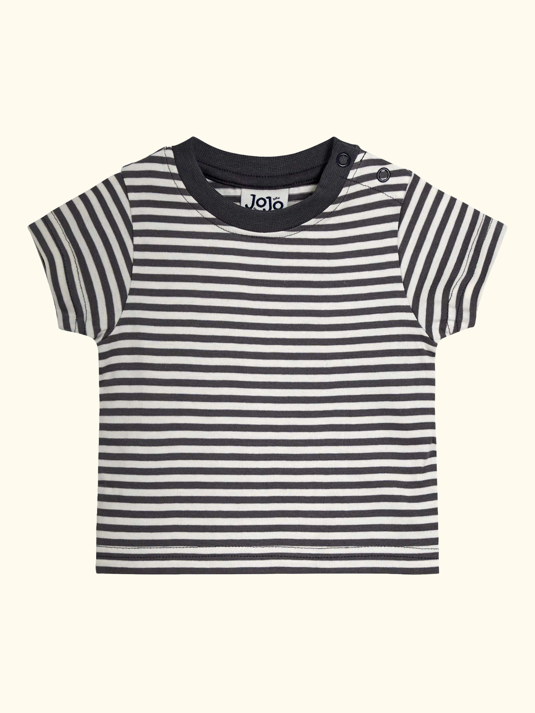 Baby Appliqué Dungarees and Stripe Top Set, Light Brown
