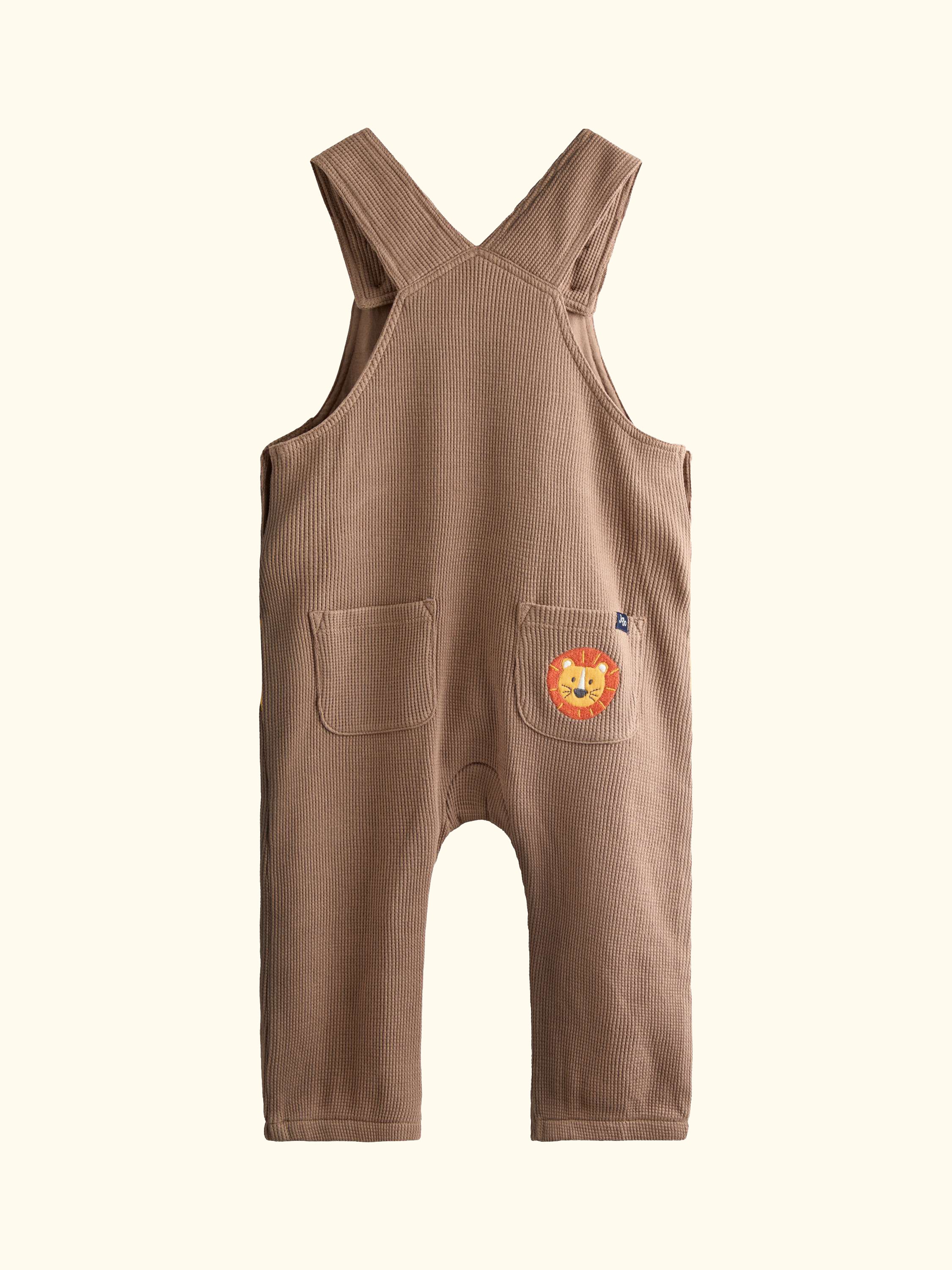 Baby Top and Dungaree Set, Brown, 0-3 months