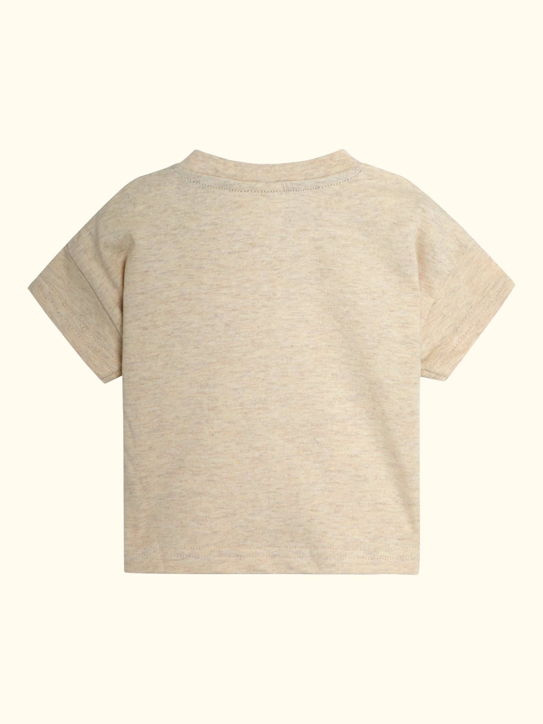 Baby Checkerboard Dungarees & T-Shirt Set, Stone