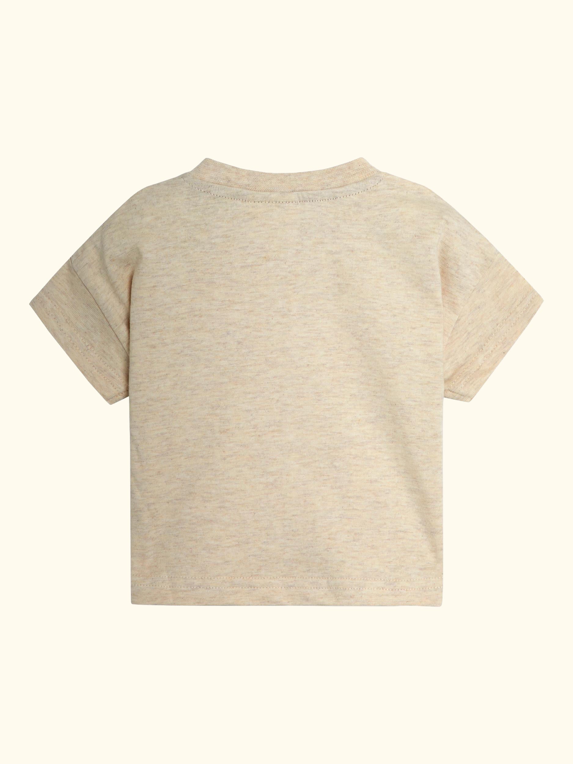 Baby Checkerboard Dungarees & T-Shirt Set, Stone