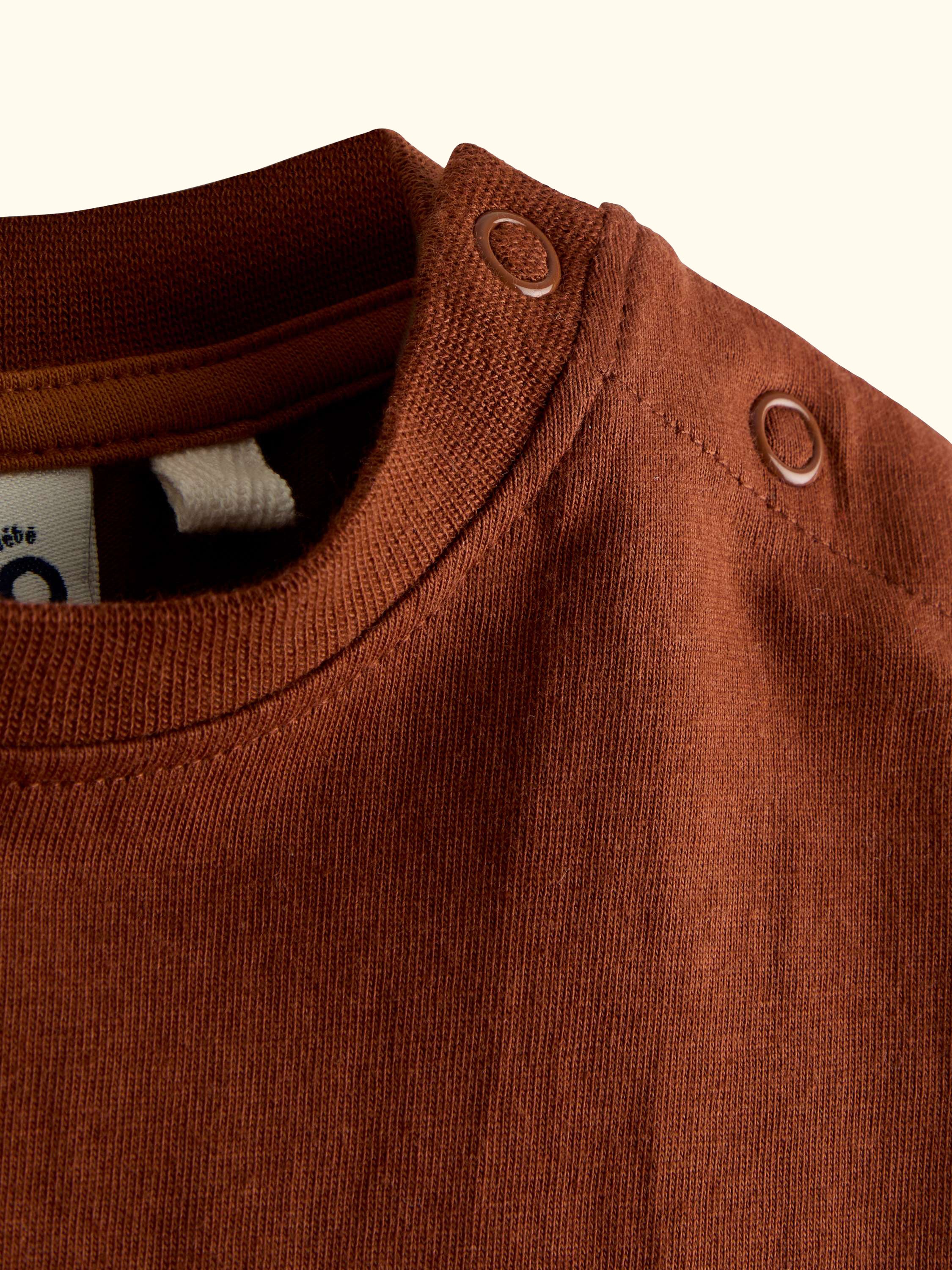 Baby Stripe Appliqué Dunagree and T-Shirt Set, Rust Orange