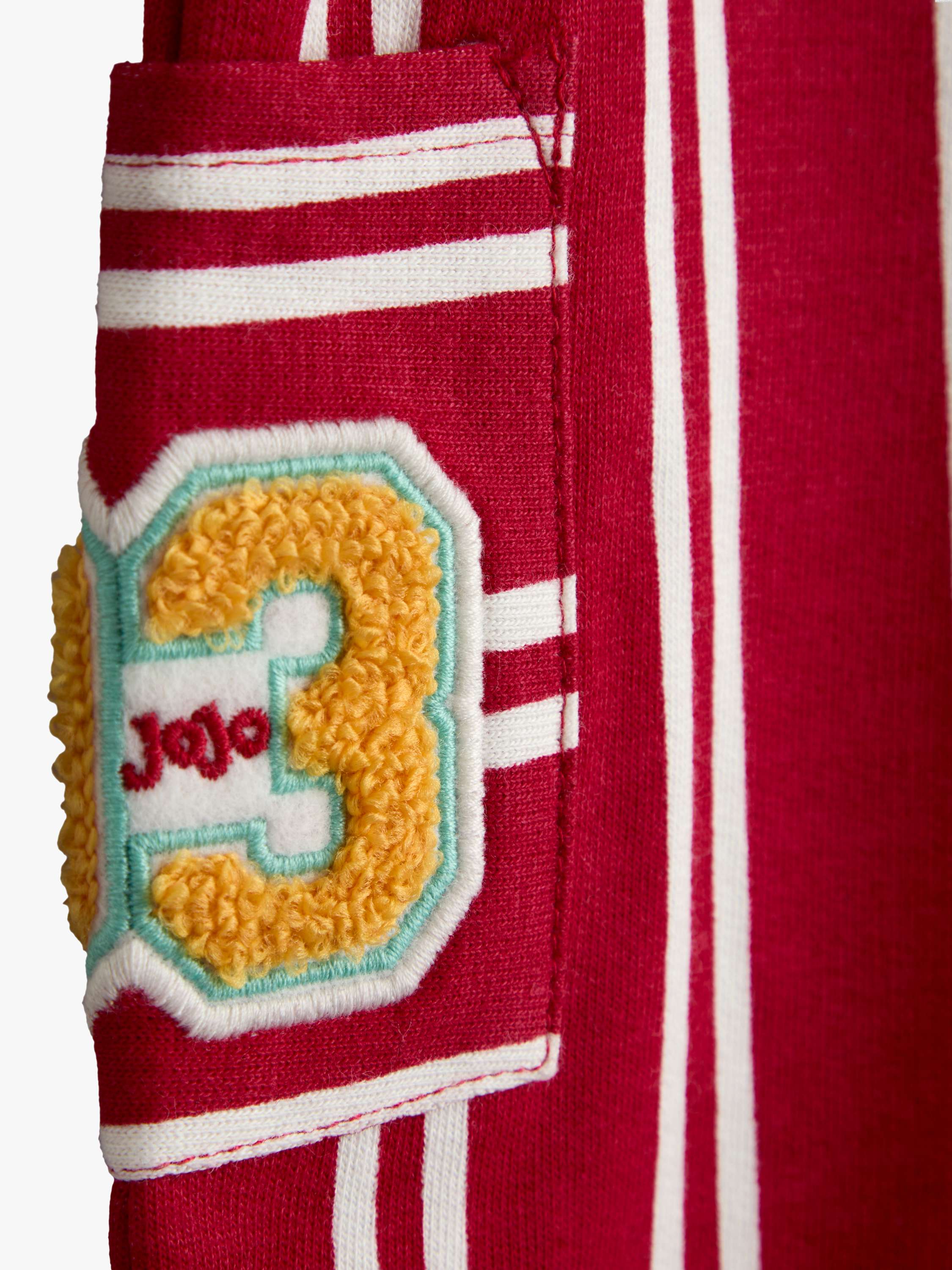 Baby Stripe Dungarees and T-Shirt Set, Bright Red