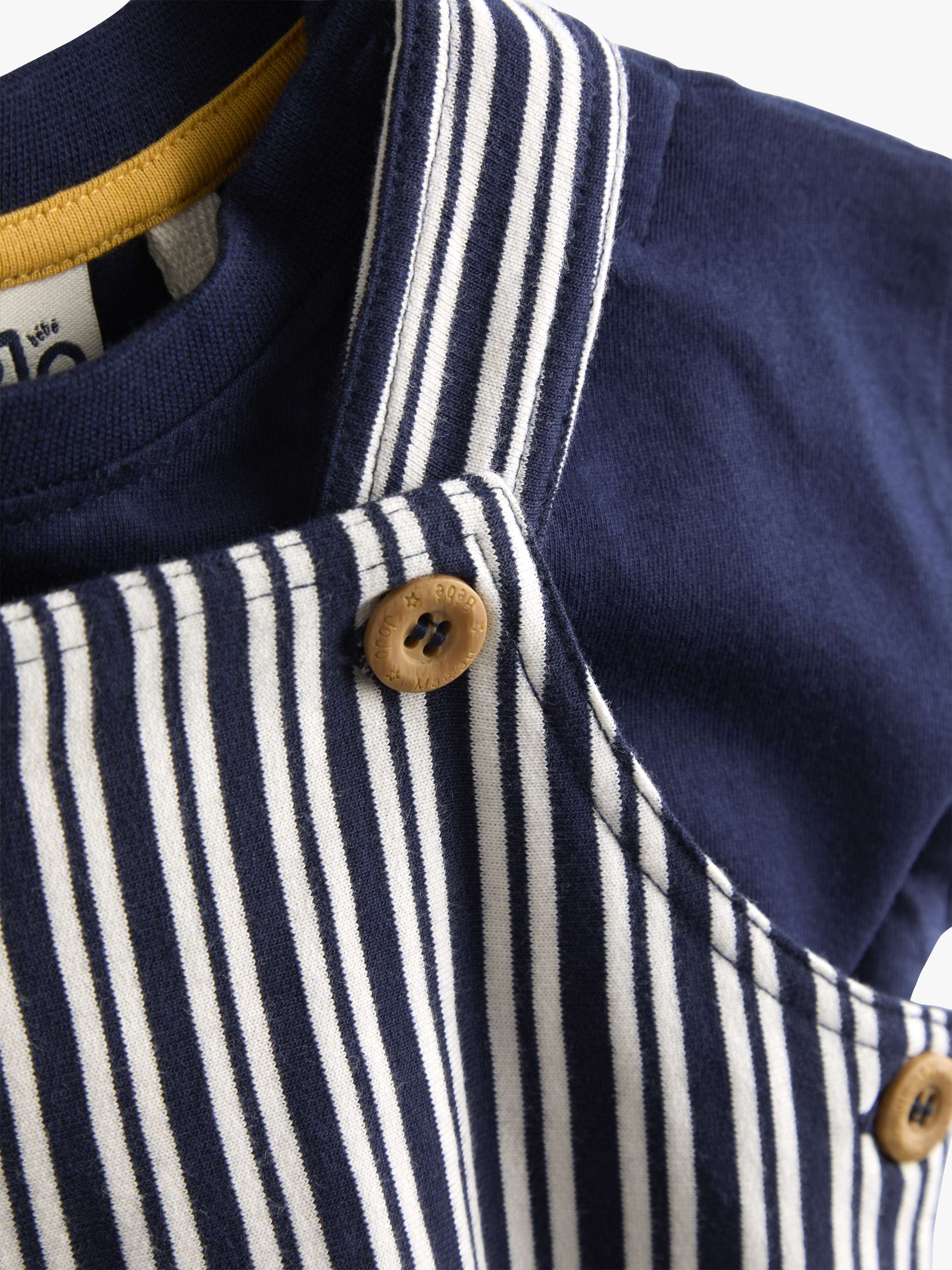 Baby Dungarees and T-Shirt Set, Navy Blue