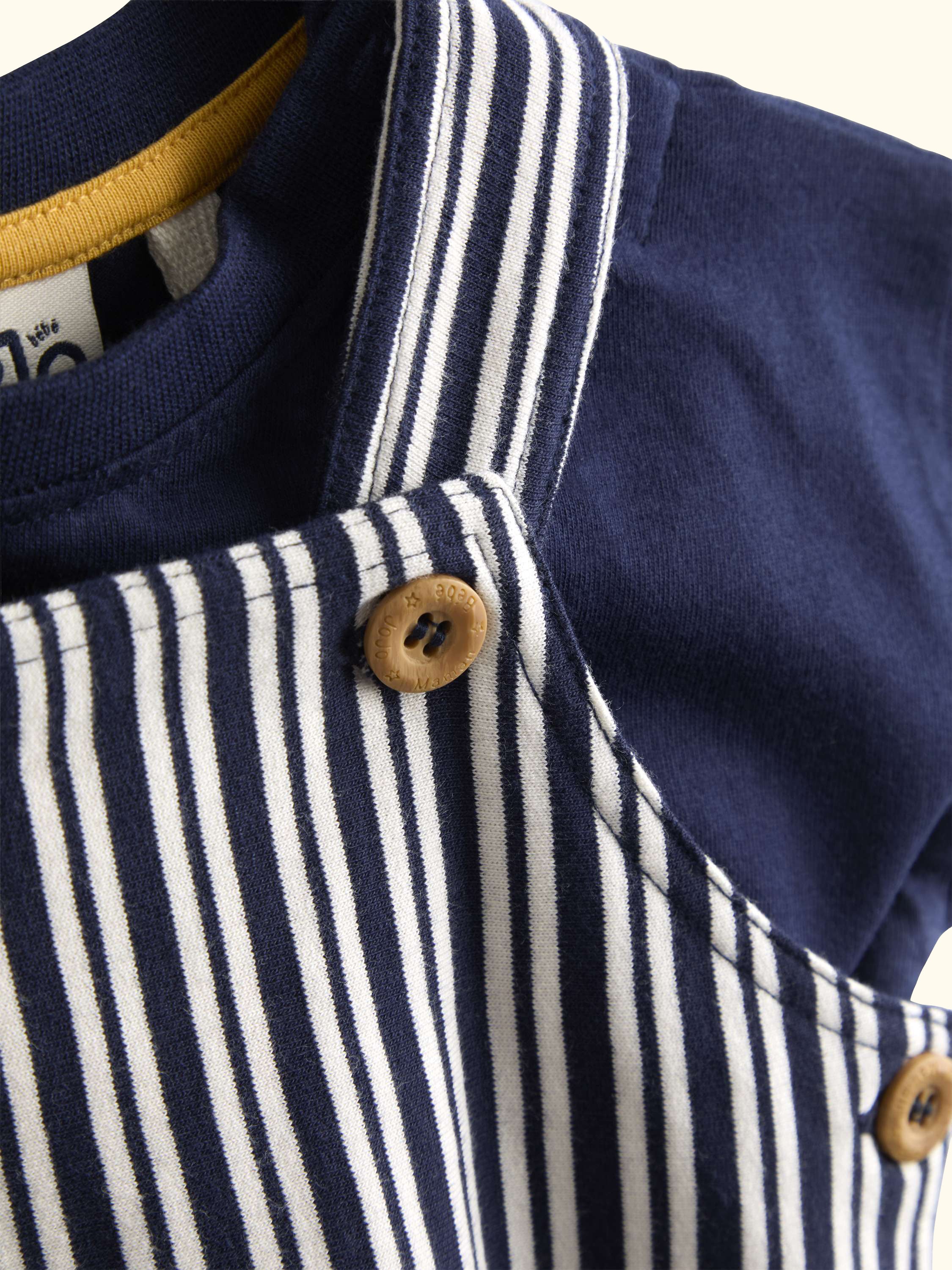 Baby Dungarees and T-Shirt Set, Navy Blue