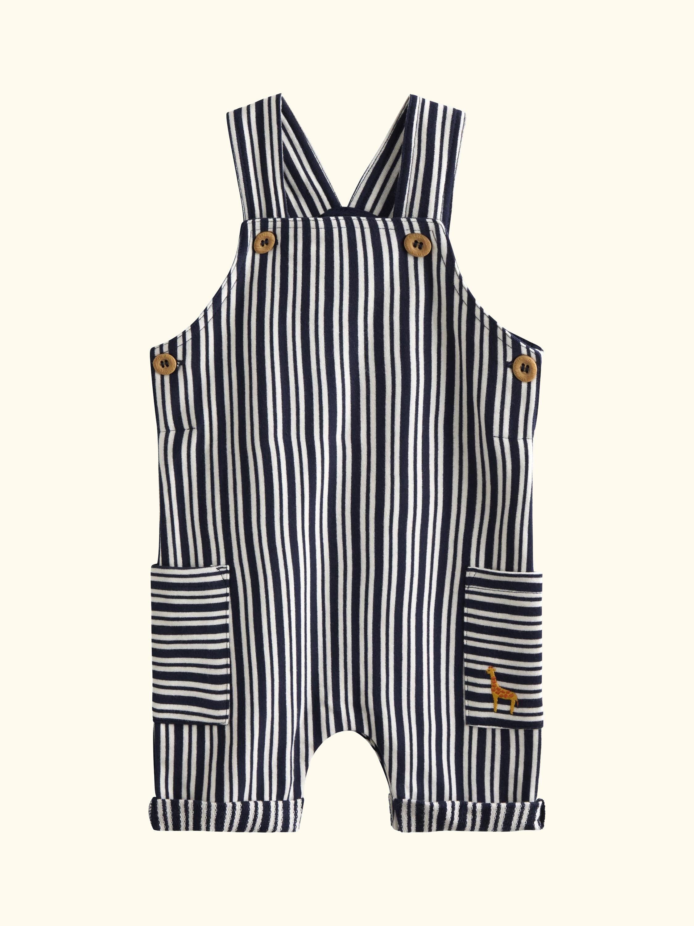 Baby Dungarees and T-Shirt Set, Navy Blue