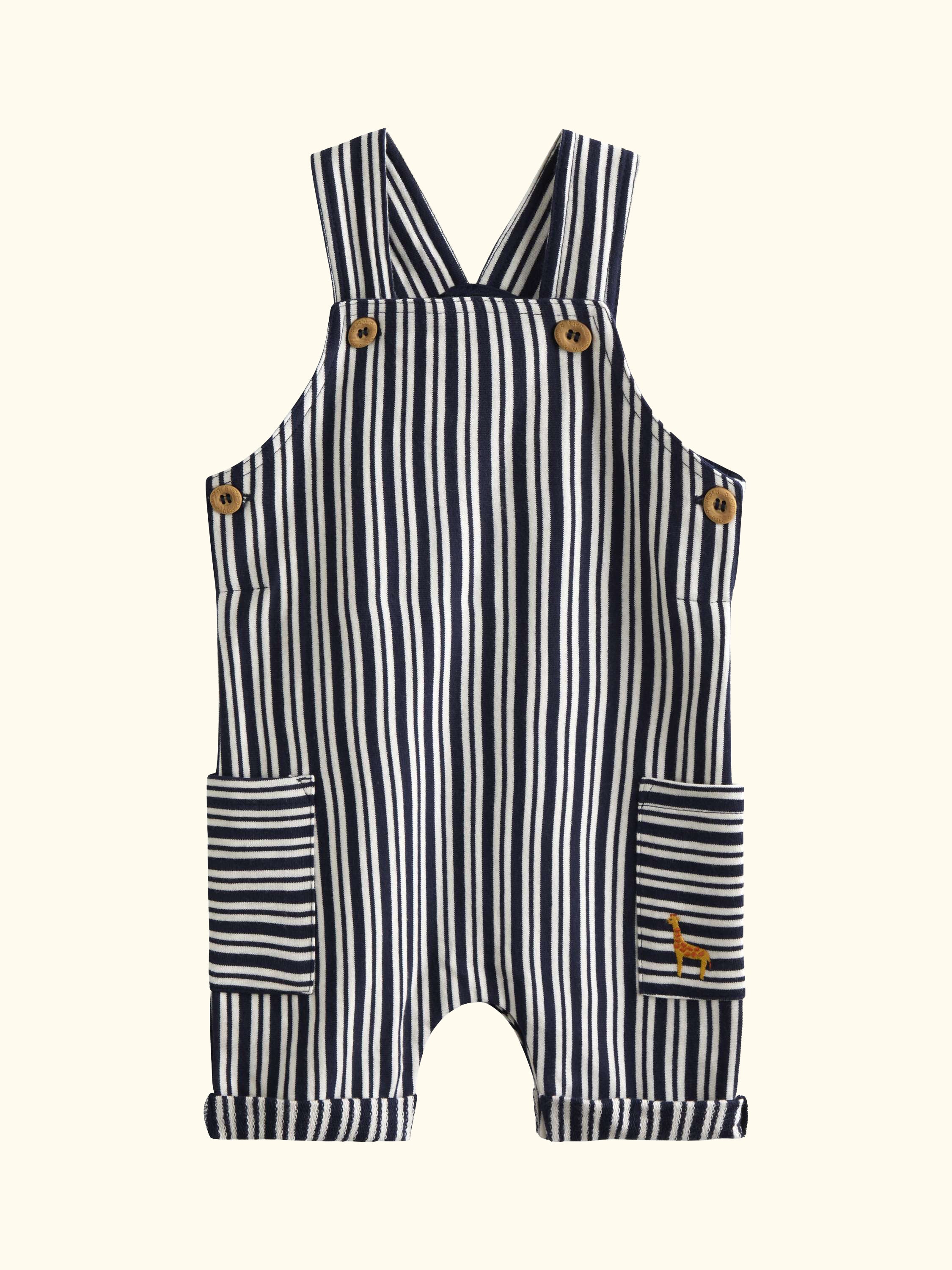 Baby Dungarees and T-Shirt Set, Navy Blue