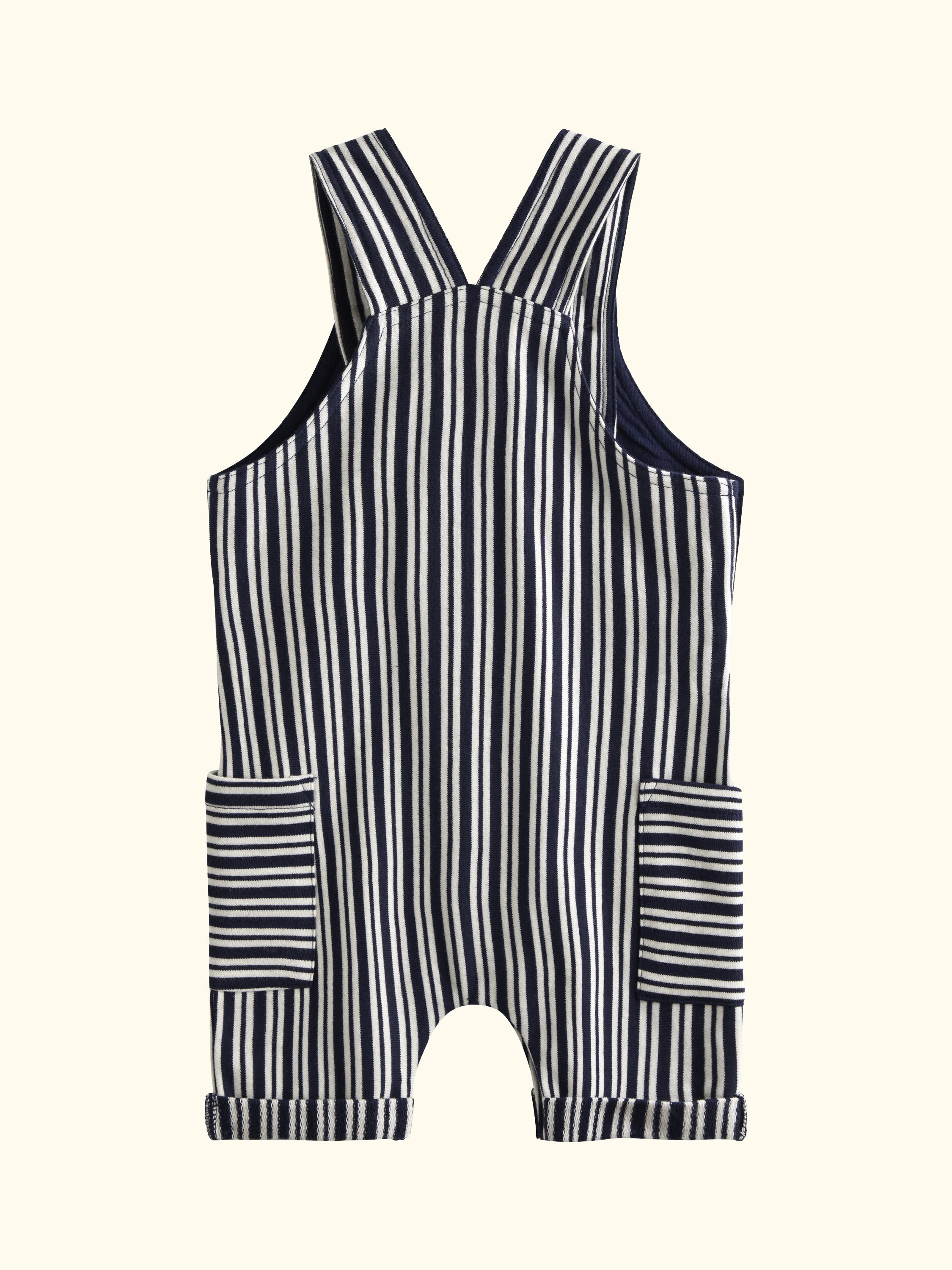 Baby Dungarees and T-Shirt Set, Navy Blue