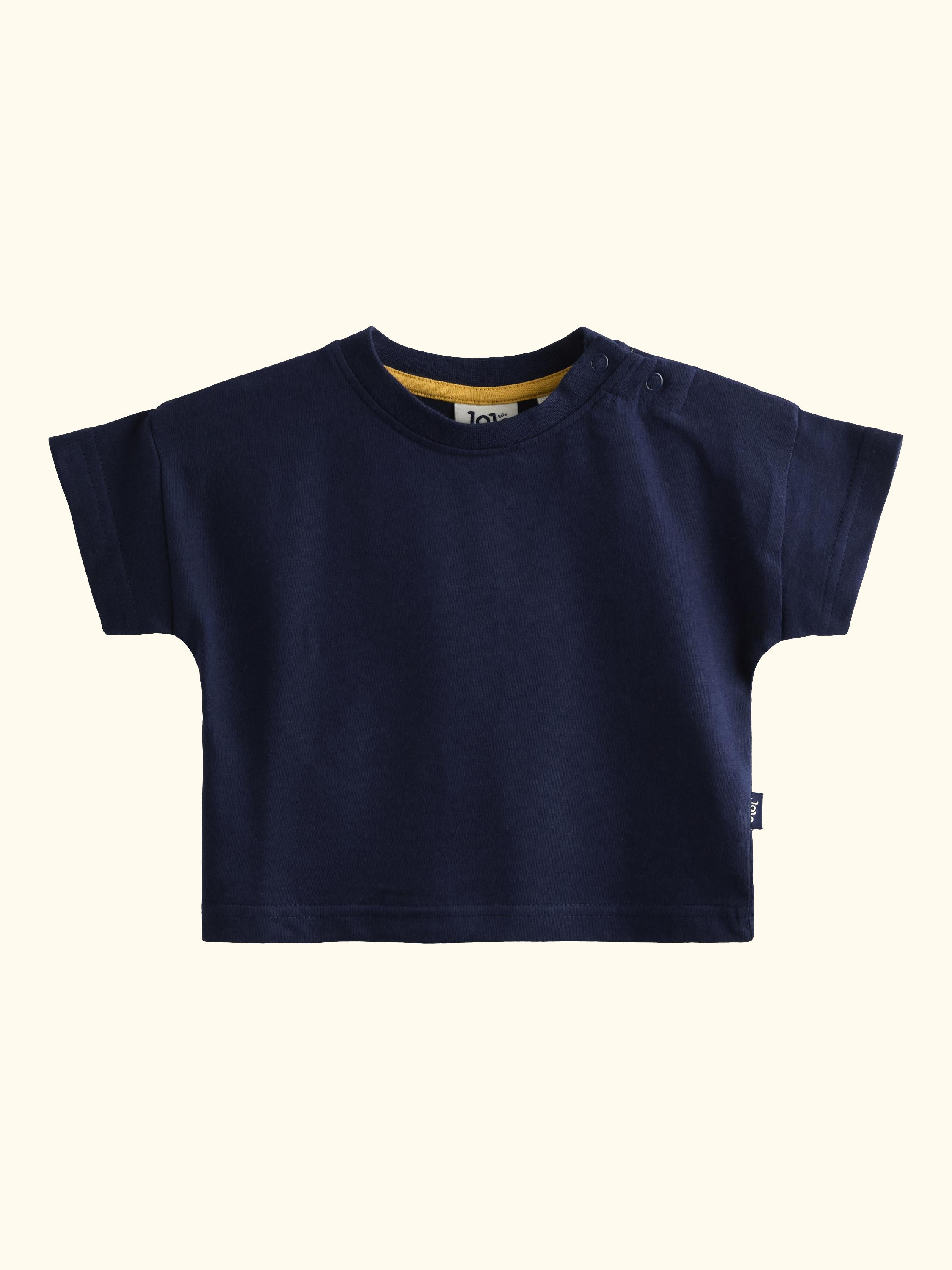 Baby Dungarees and T-Shirt Set, Navy Blue
