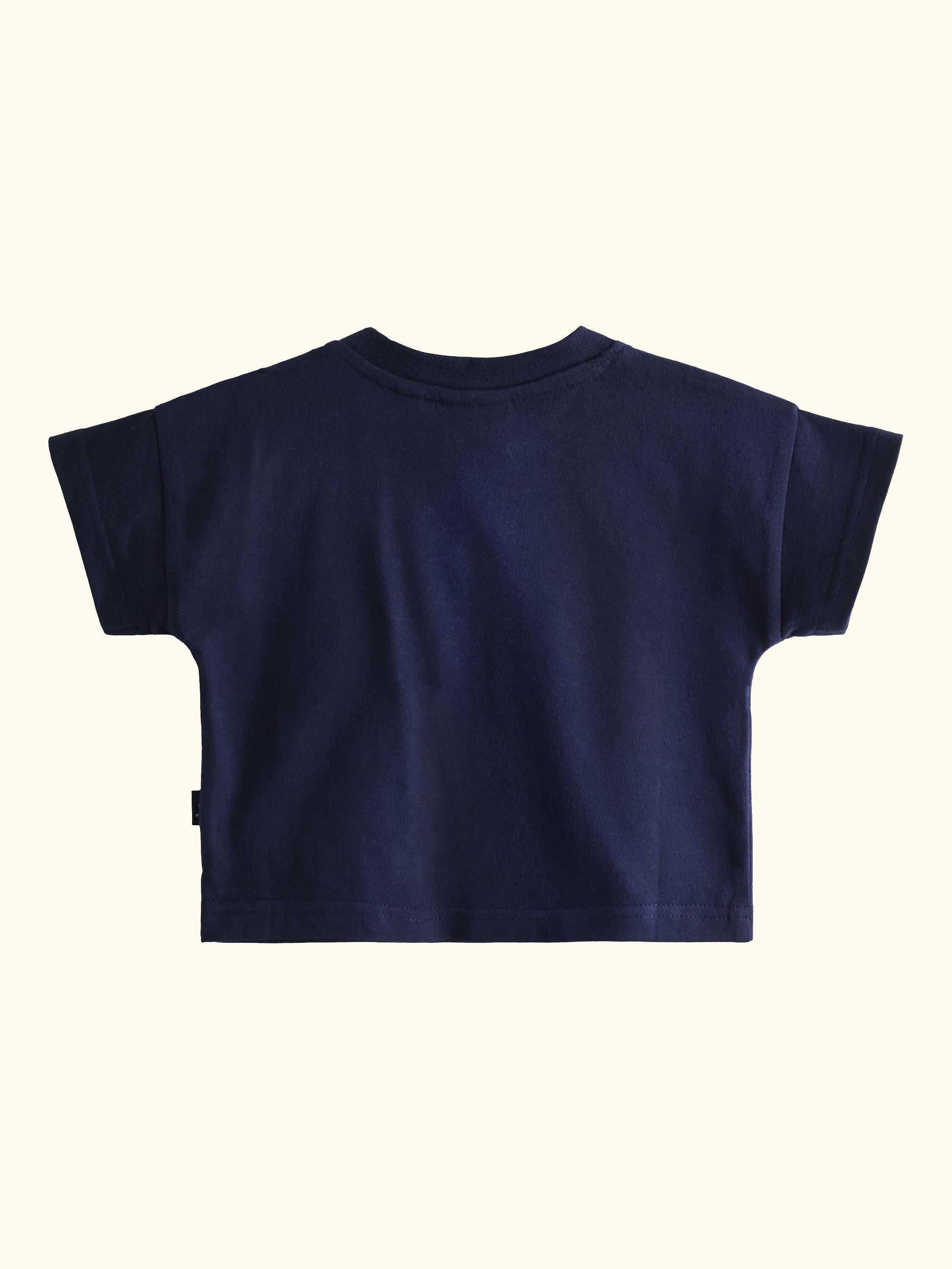 Baby Dungarees and T-Shirt Set, Navy Blue