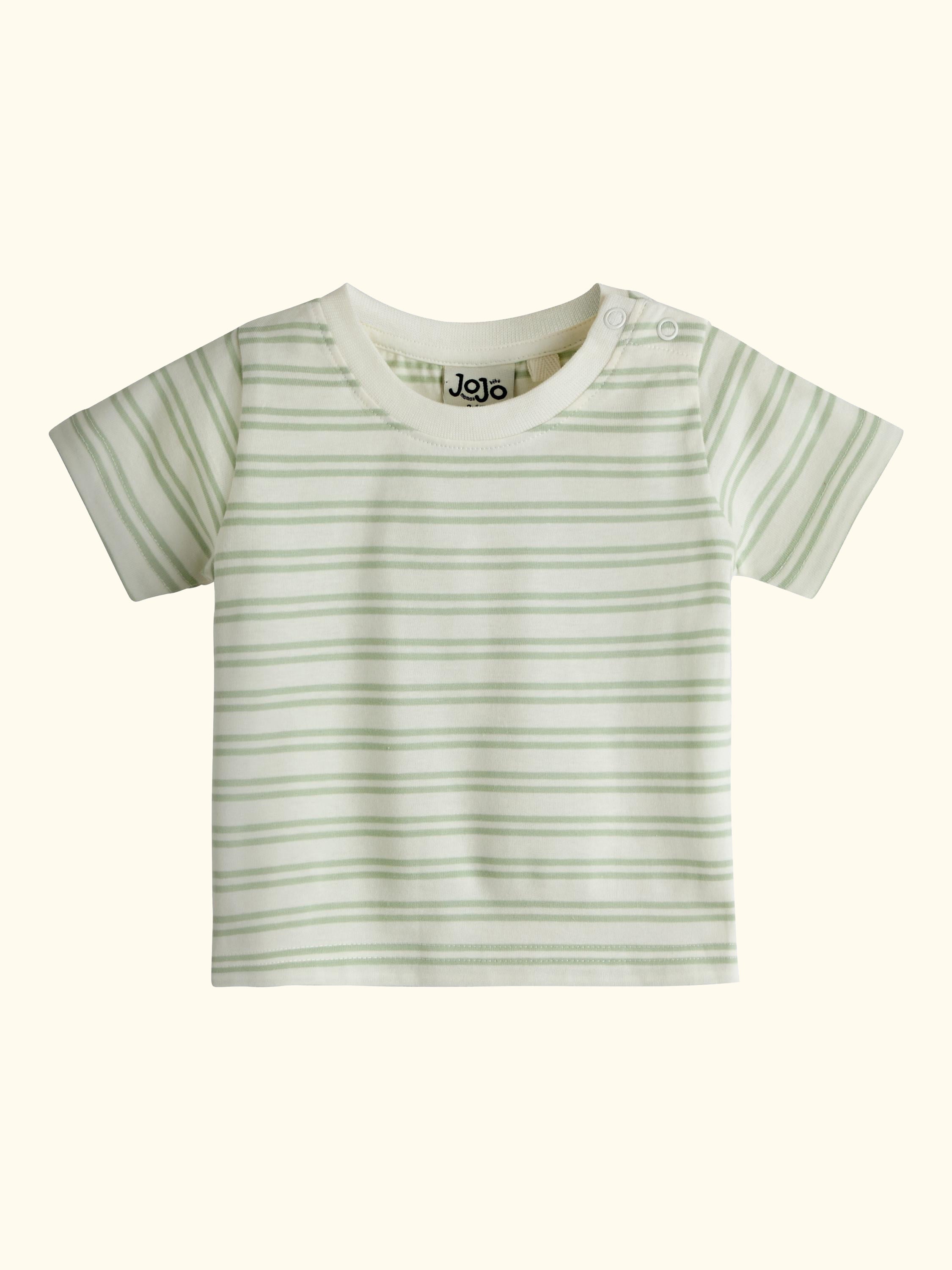 Baby Dino Top and Dungaree Set, Light Blue Marl