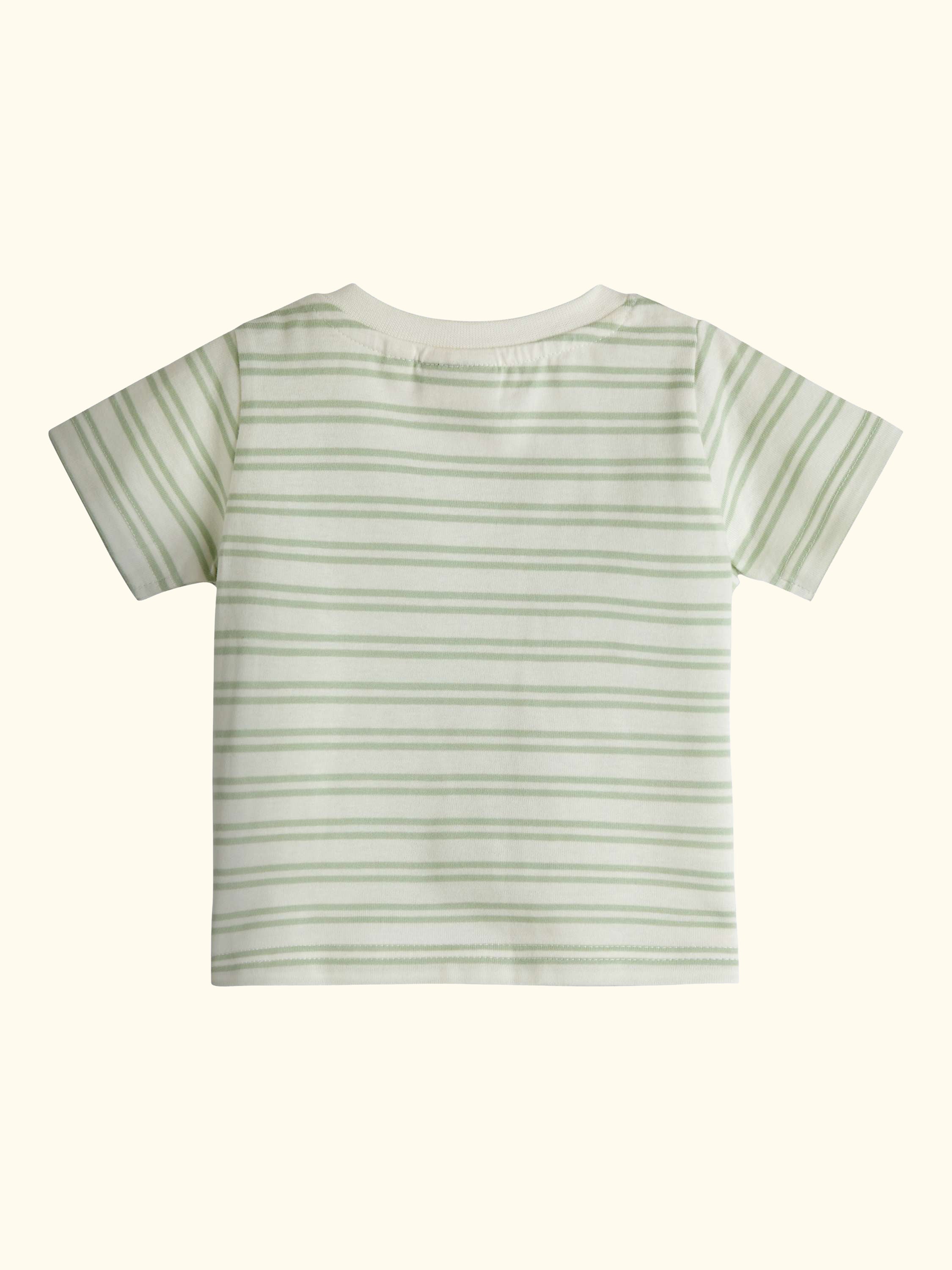 Baby Dino Top and Dungaree Set, Light Blue Marl