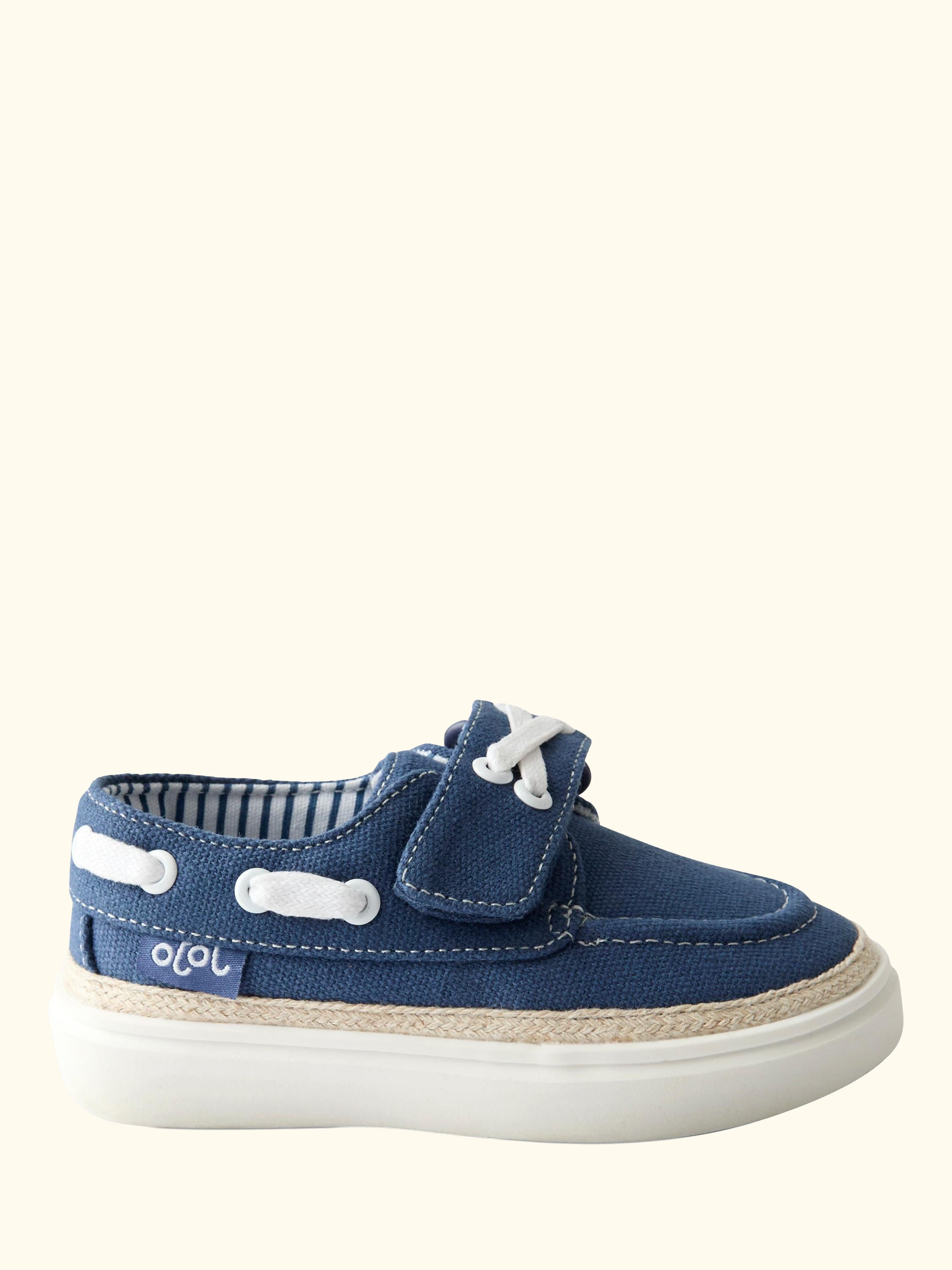 Kids' Canvas Boat Shoes, Blue