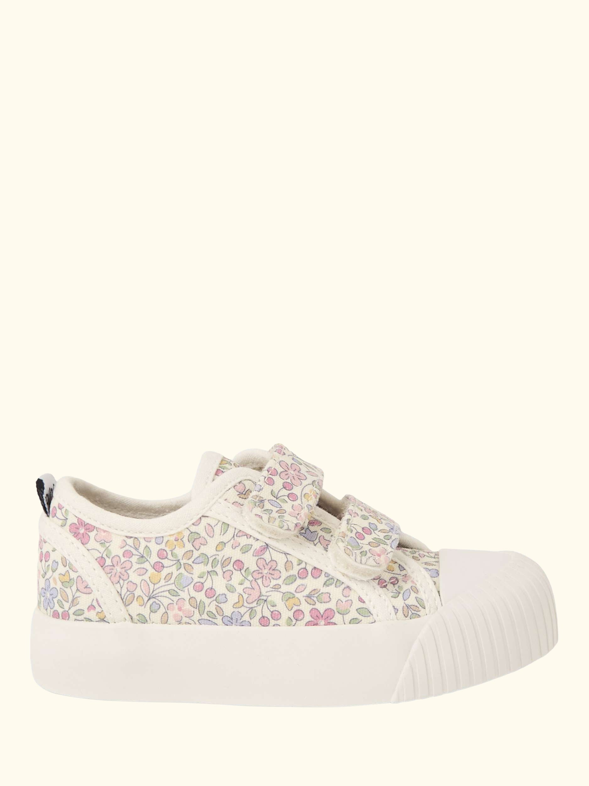 Kids' Double Strap Floral Canvas Pumps, Pink