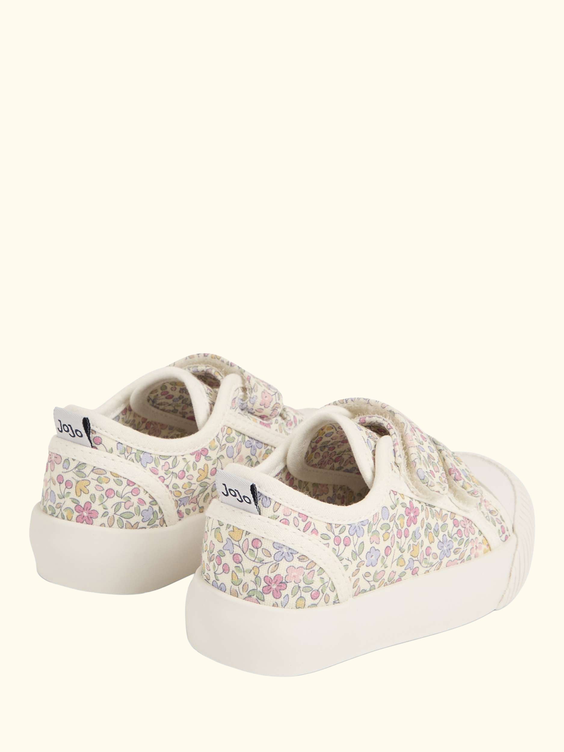 Kids' Double Strap Floral Canvas Pumps, Pink