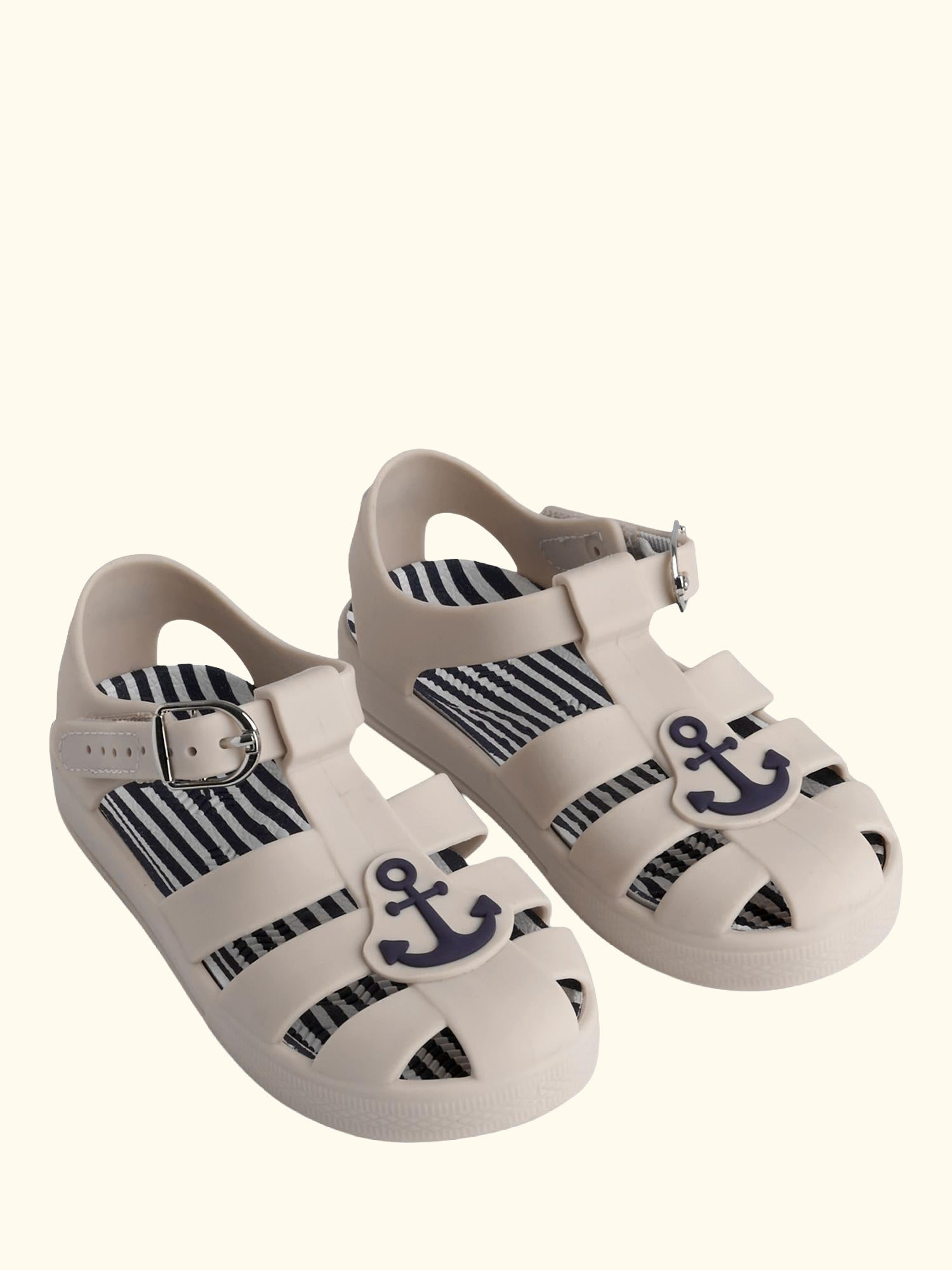 Anchor Jelly Sandals, Stone