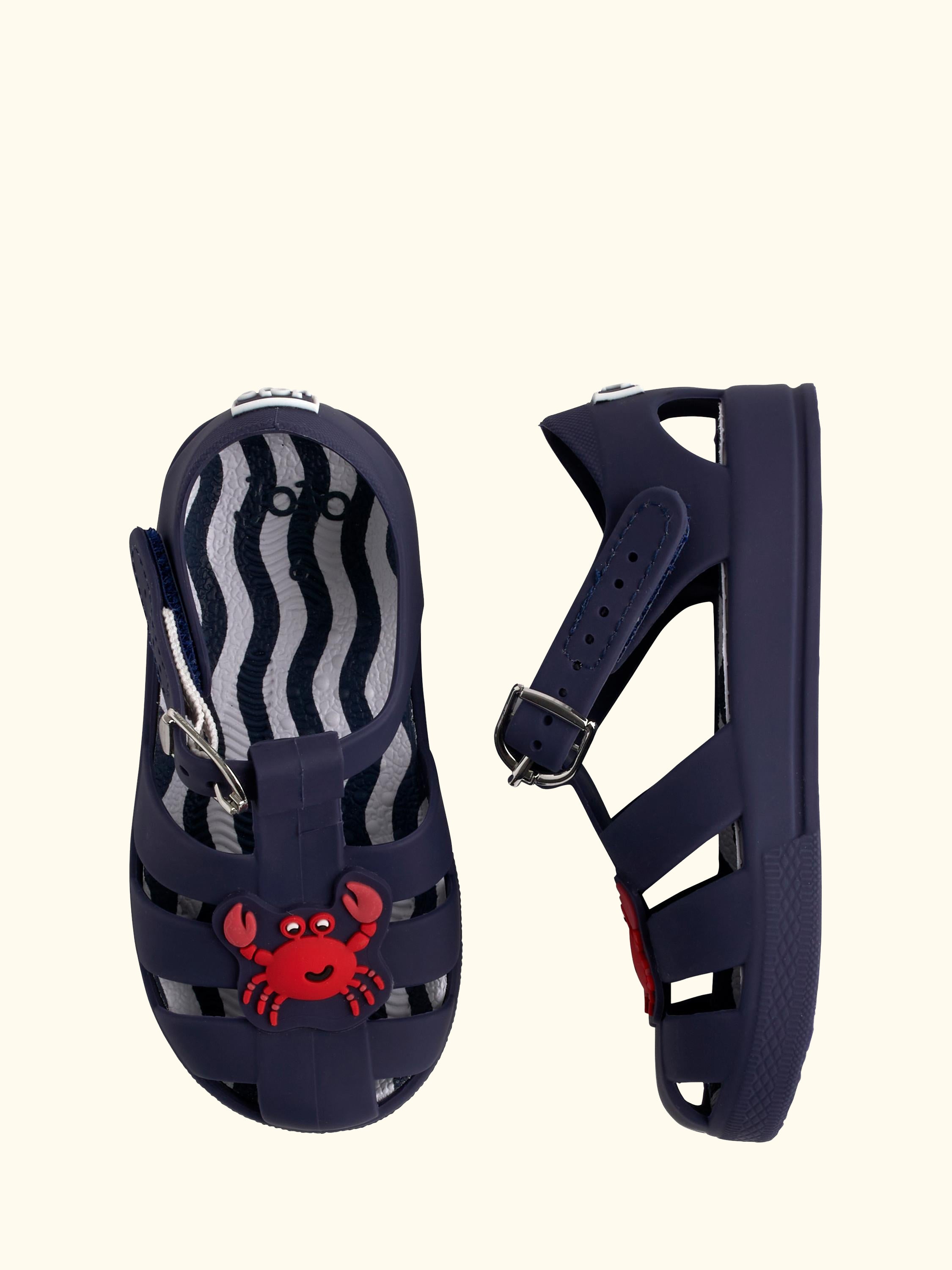 Kids' Crab Jelly Sandals, Mid Blue