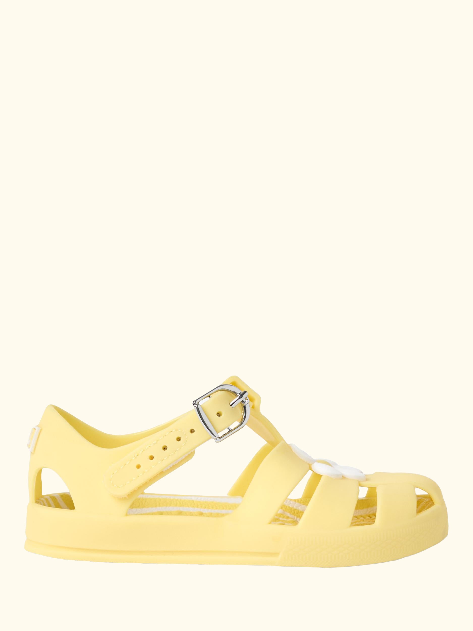 Kids' Flower Jelly Sandals, Yellow