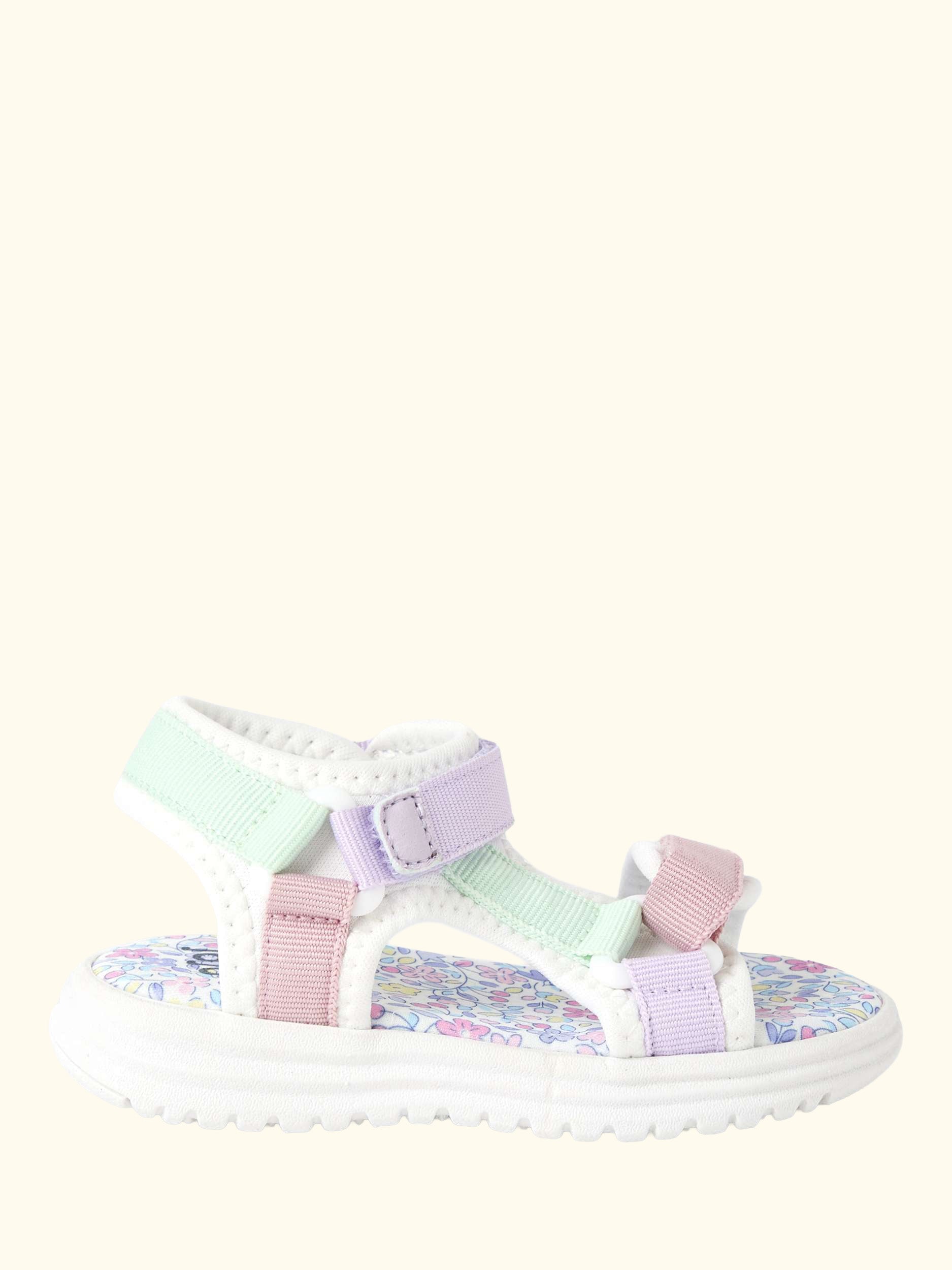 Kids' Adjustable Strap Sandals, Lilac/Multi