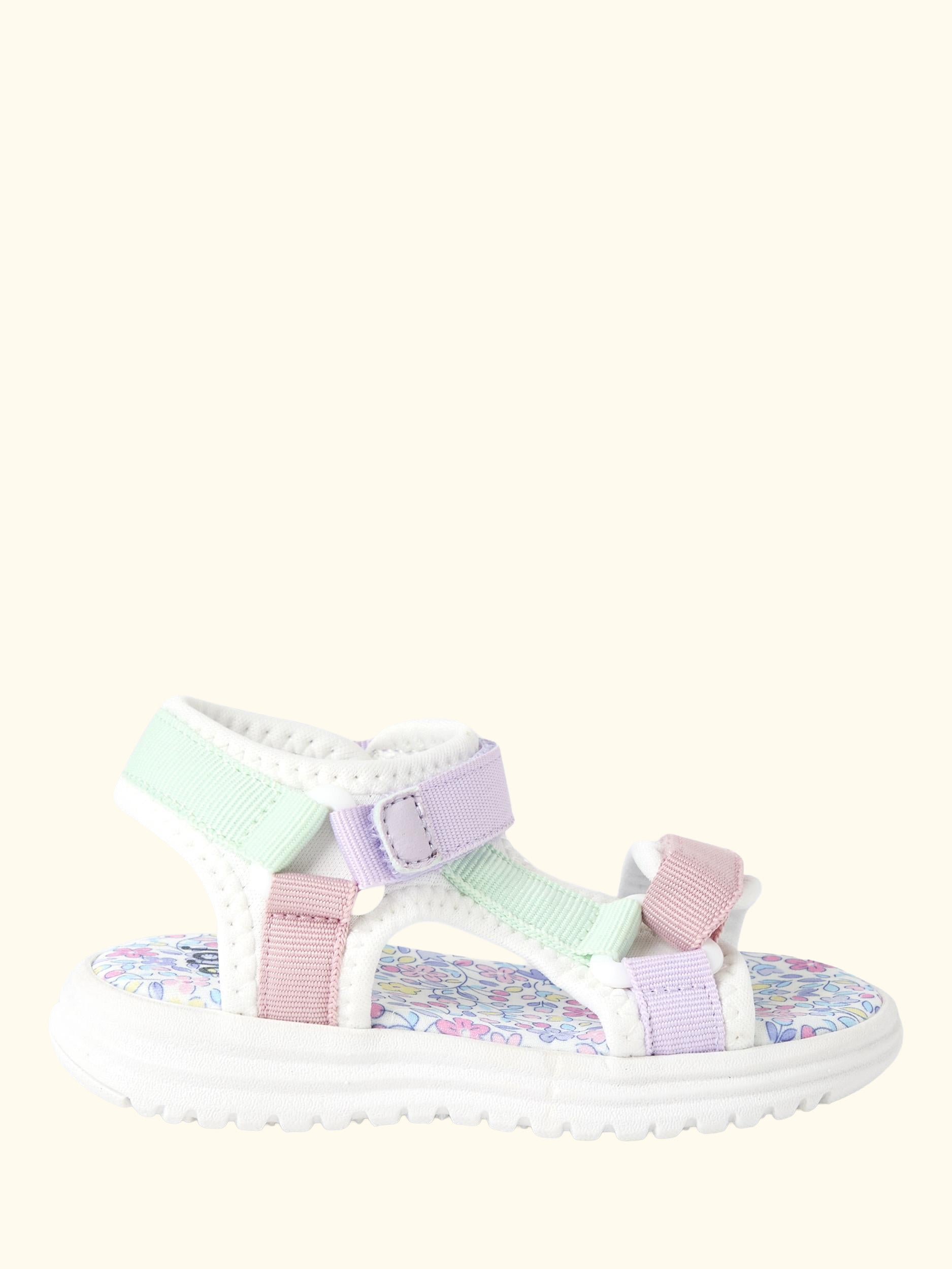 Kids' Adjustable Strap Sandals, Lilac/Multi