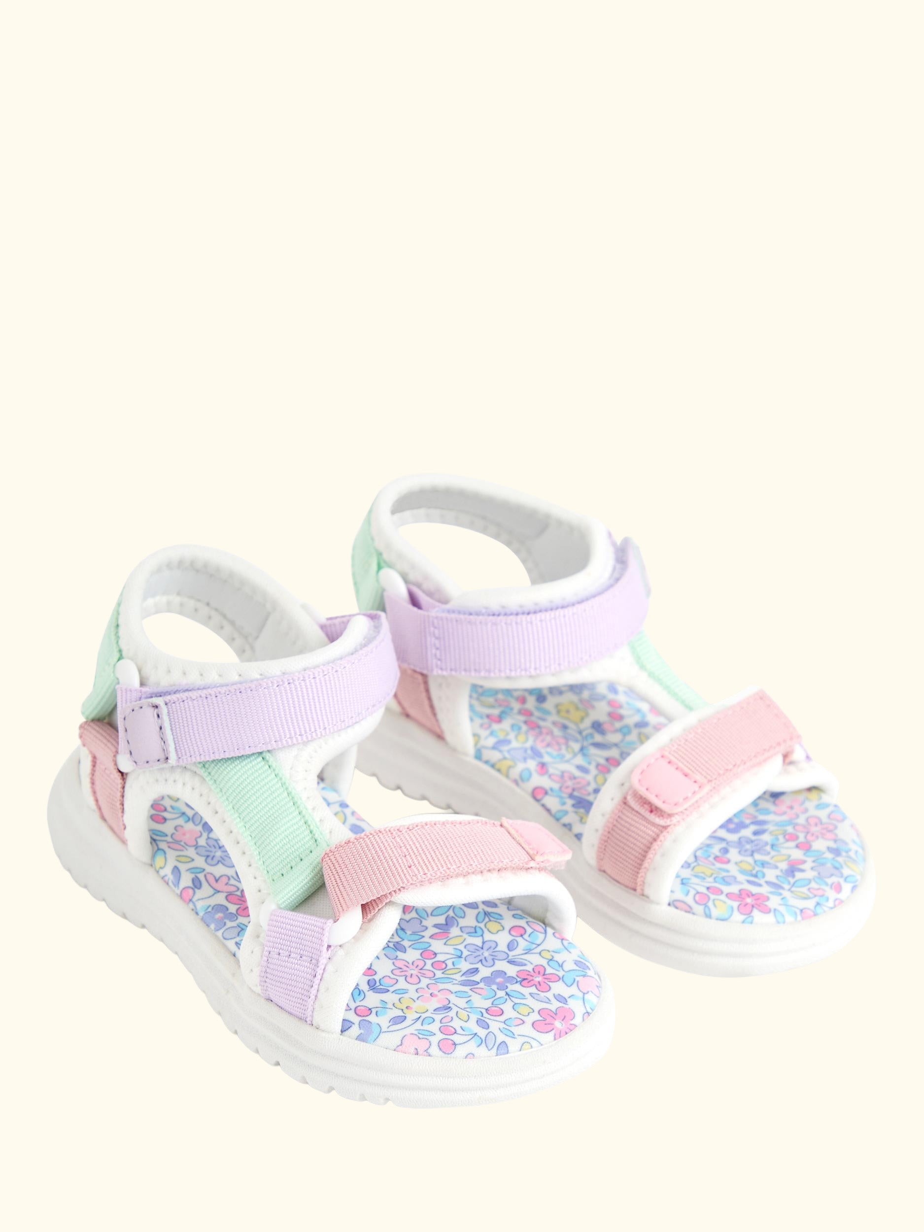 Kids' Adjustable Strap Sandals, Lilac/Multi
