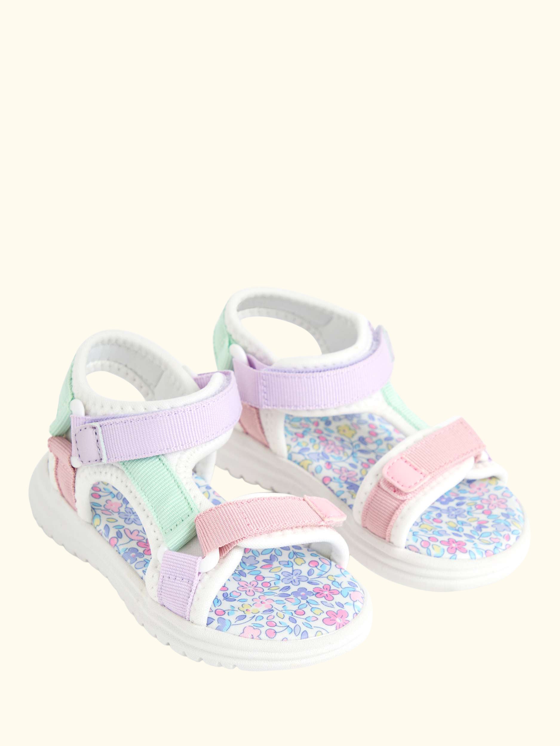 Kids' Adjustable Strap Sandals, Lilac/Multi