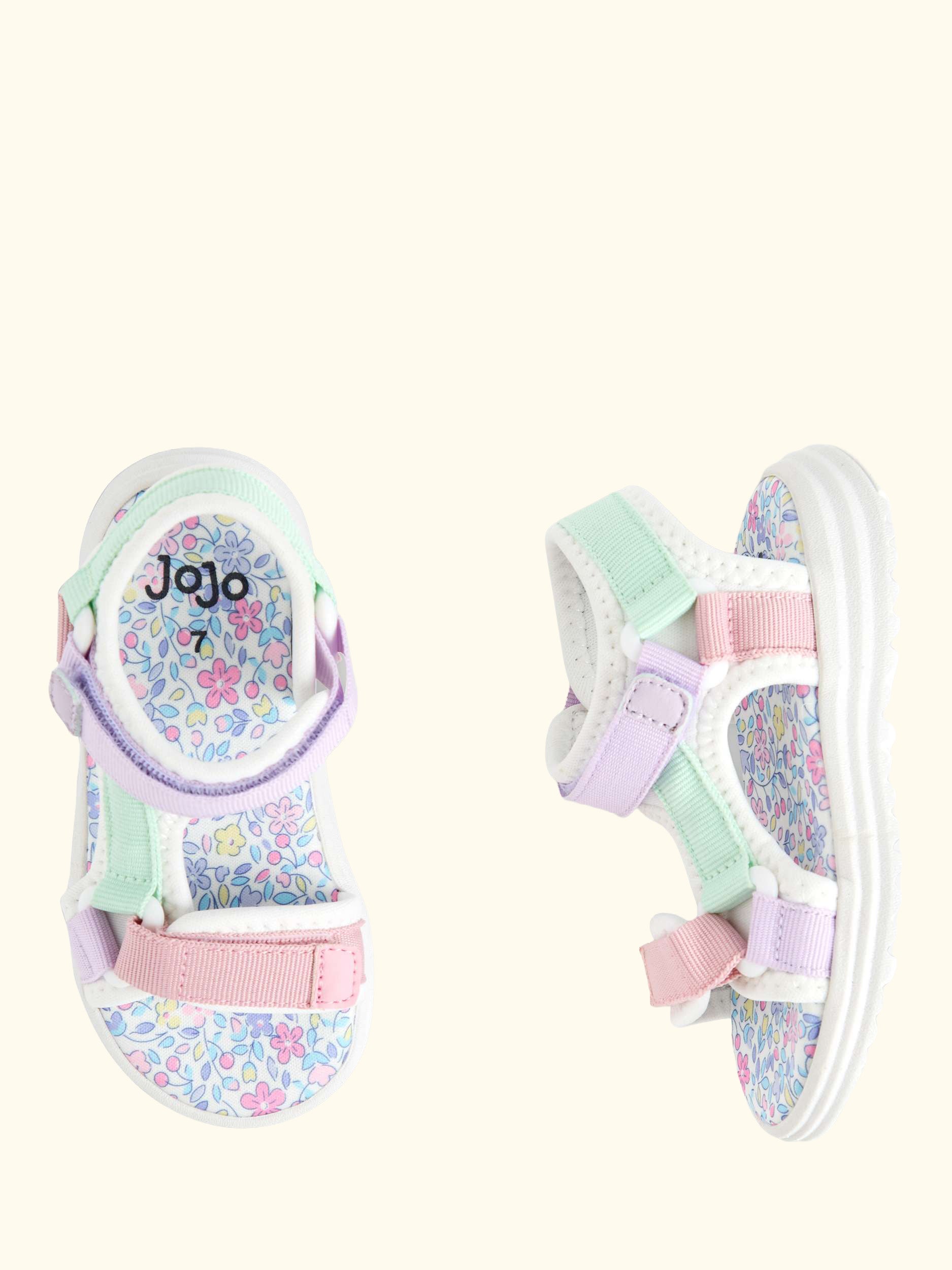 Kids' Adjustable Strap Sandals, Lilac/Multi