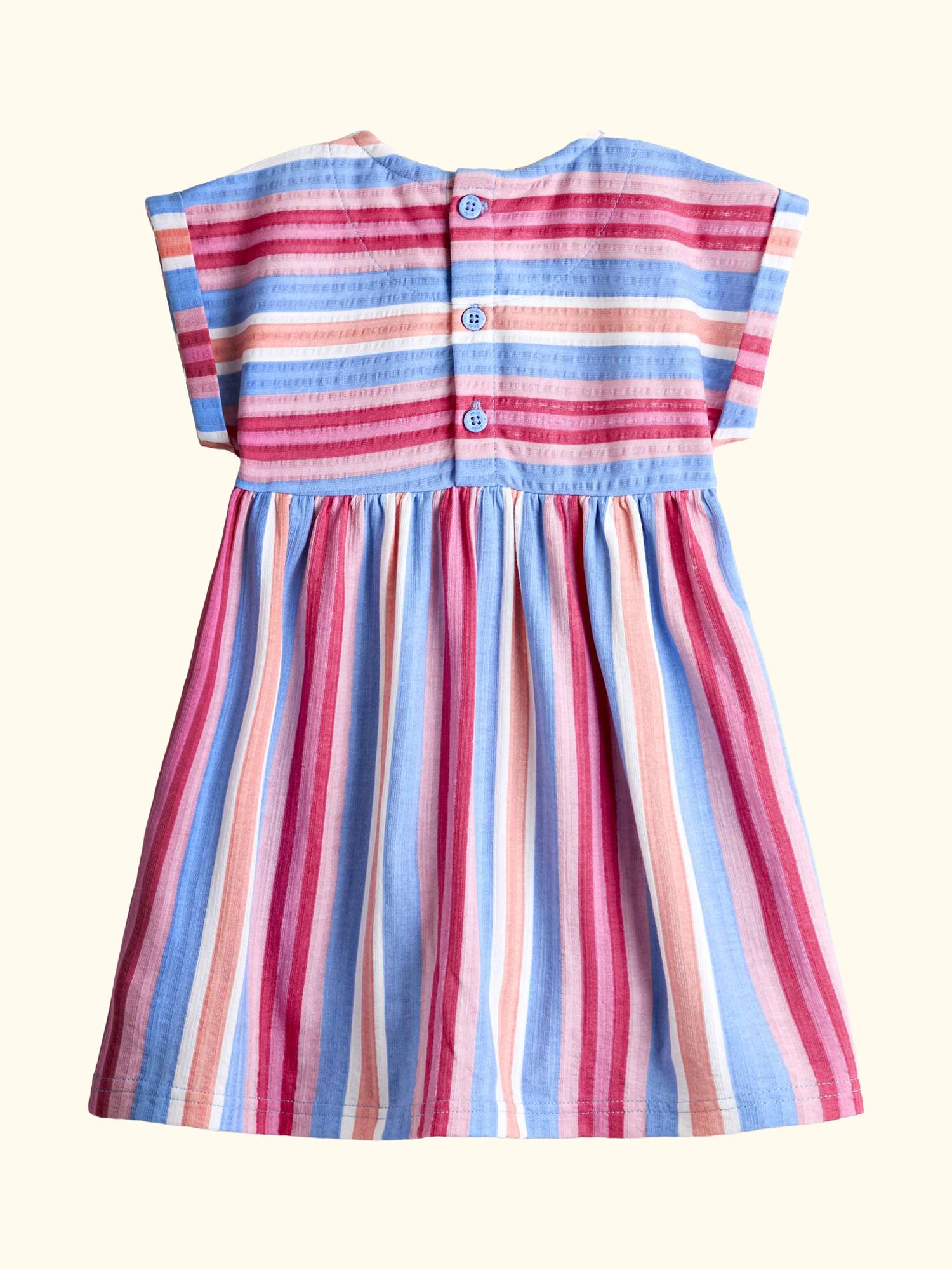 Kids' Boxy Short Sleeve Dress, Mid Pink