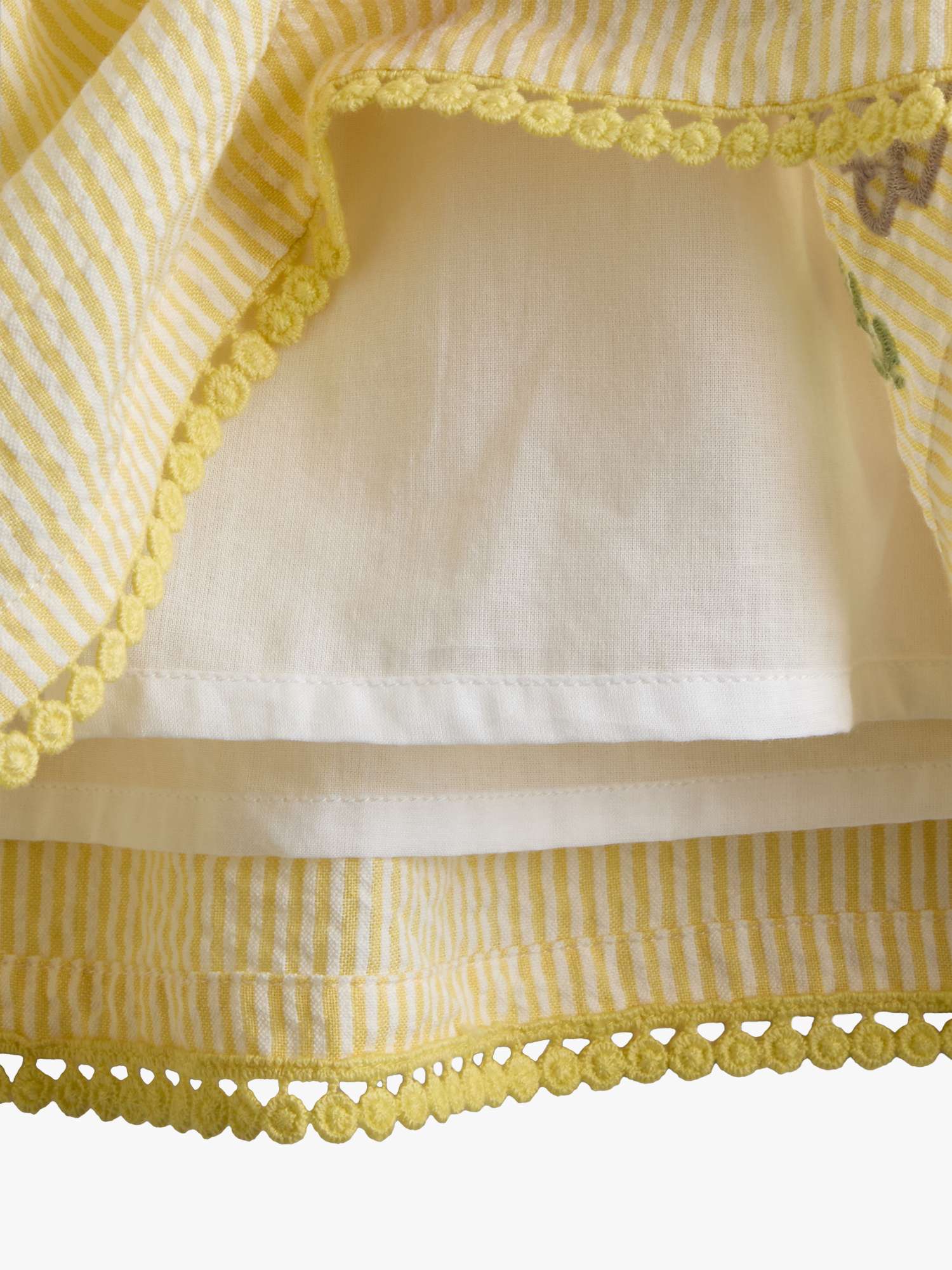 Kids' Bunny Applique Frill Dress, Light Yellow