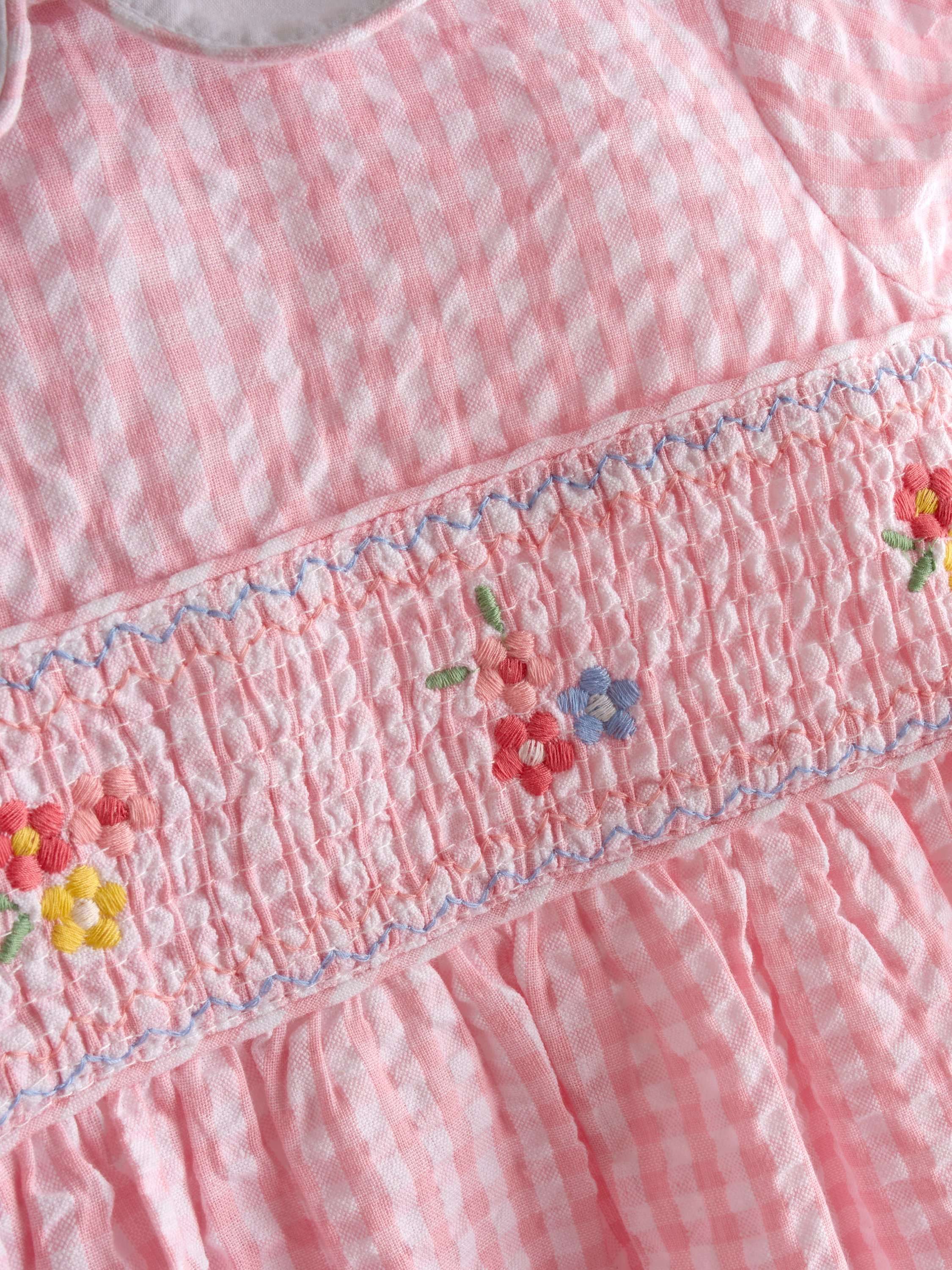 Kids' Appliqué Smocked Dress, Light Pink
