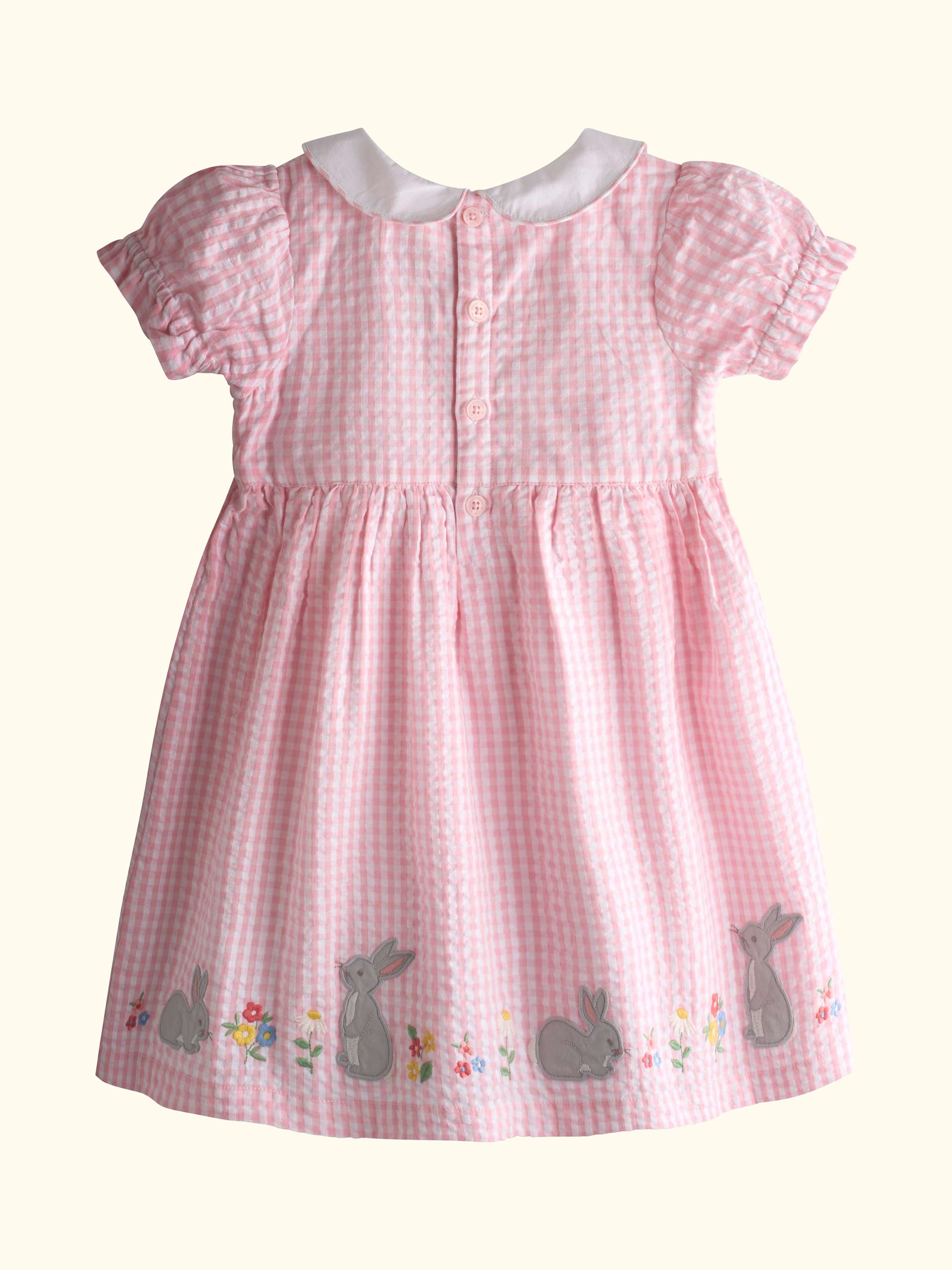 Kids' Appliqué Smocked Dress, Light Pink