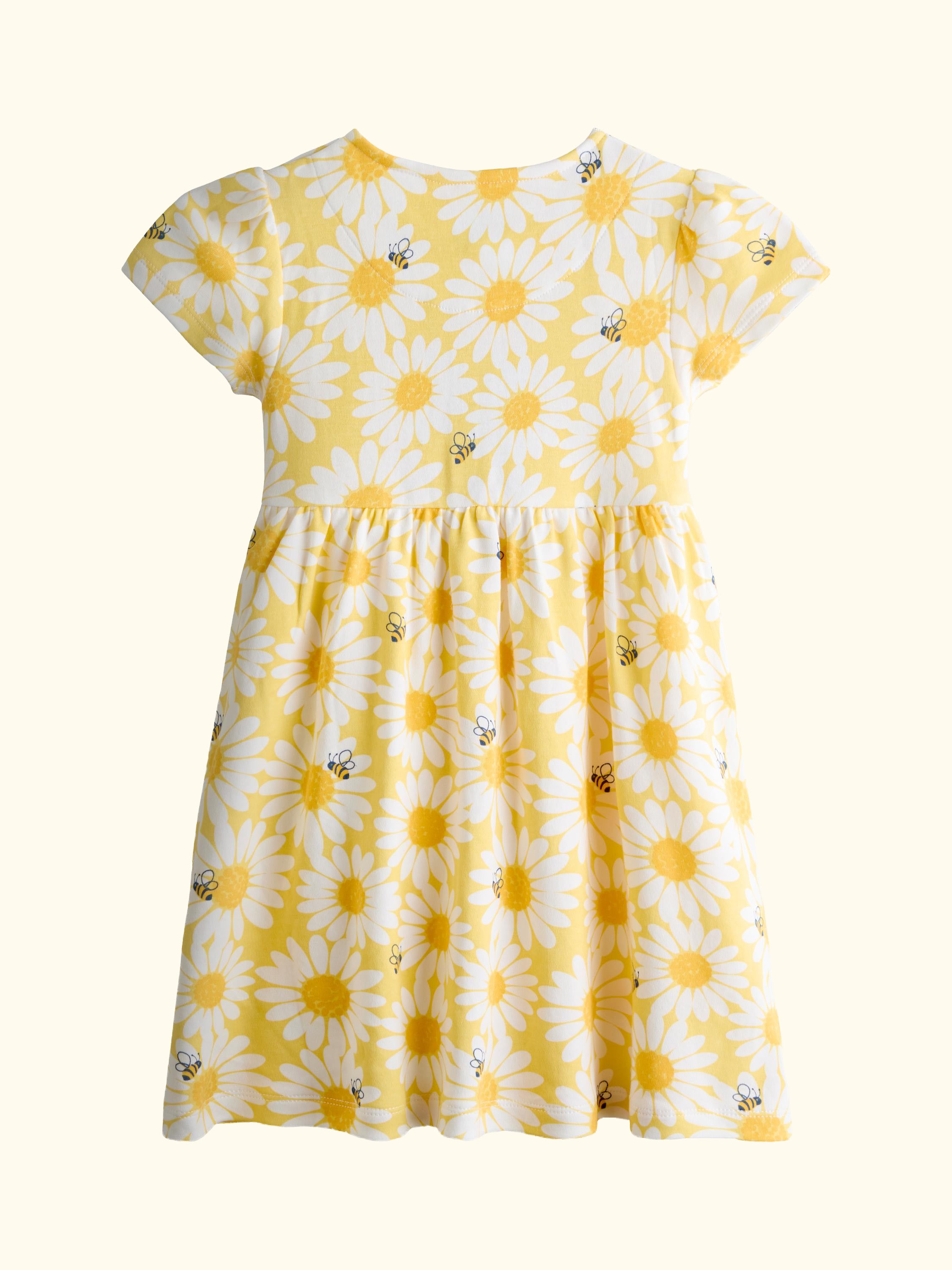 Kids' Button Down Pet In Pocket Dress, Light Yellow