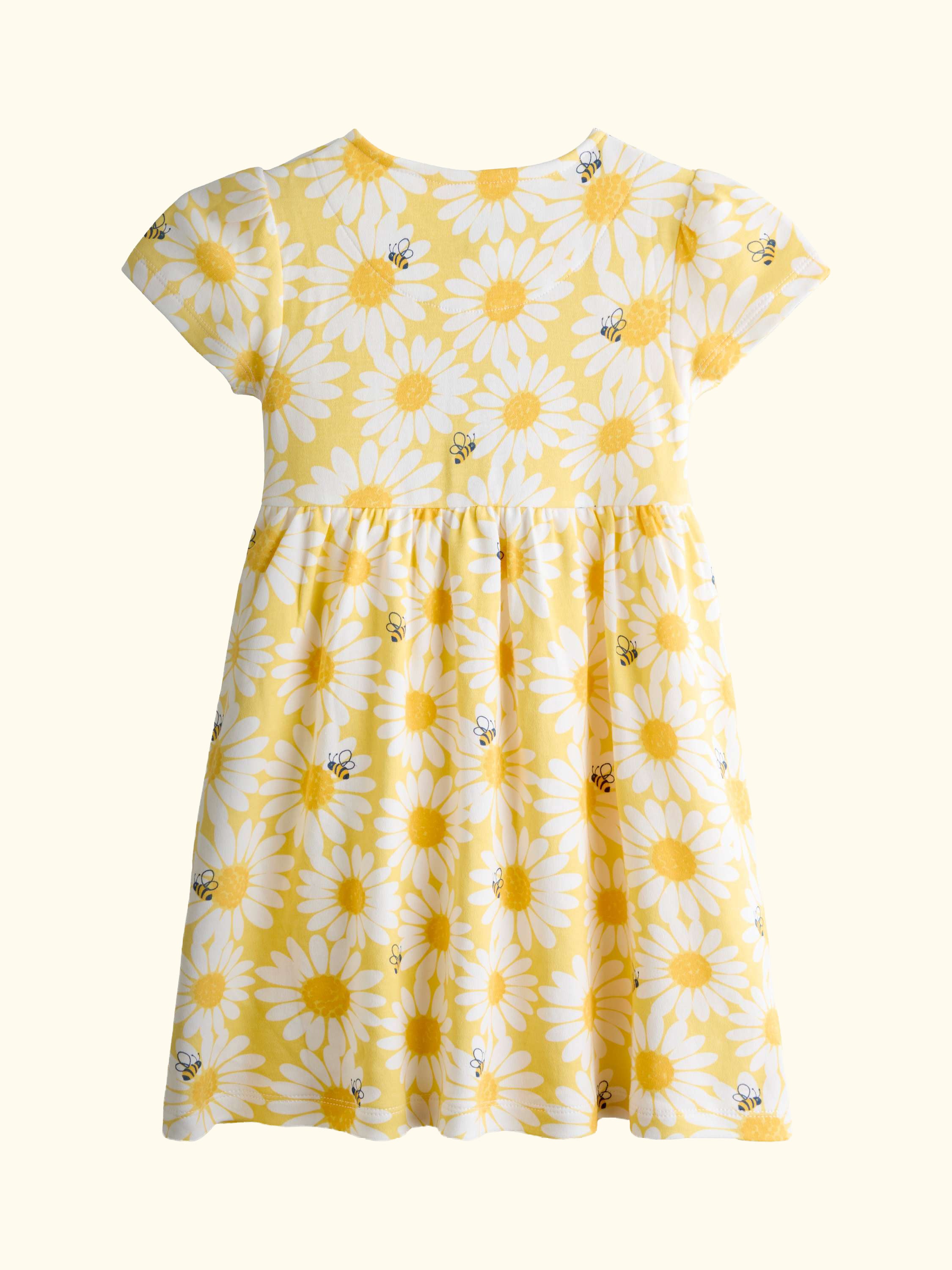 Kids' Button Down Pet In Pocket Dress, Light Yellow