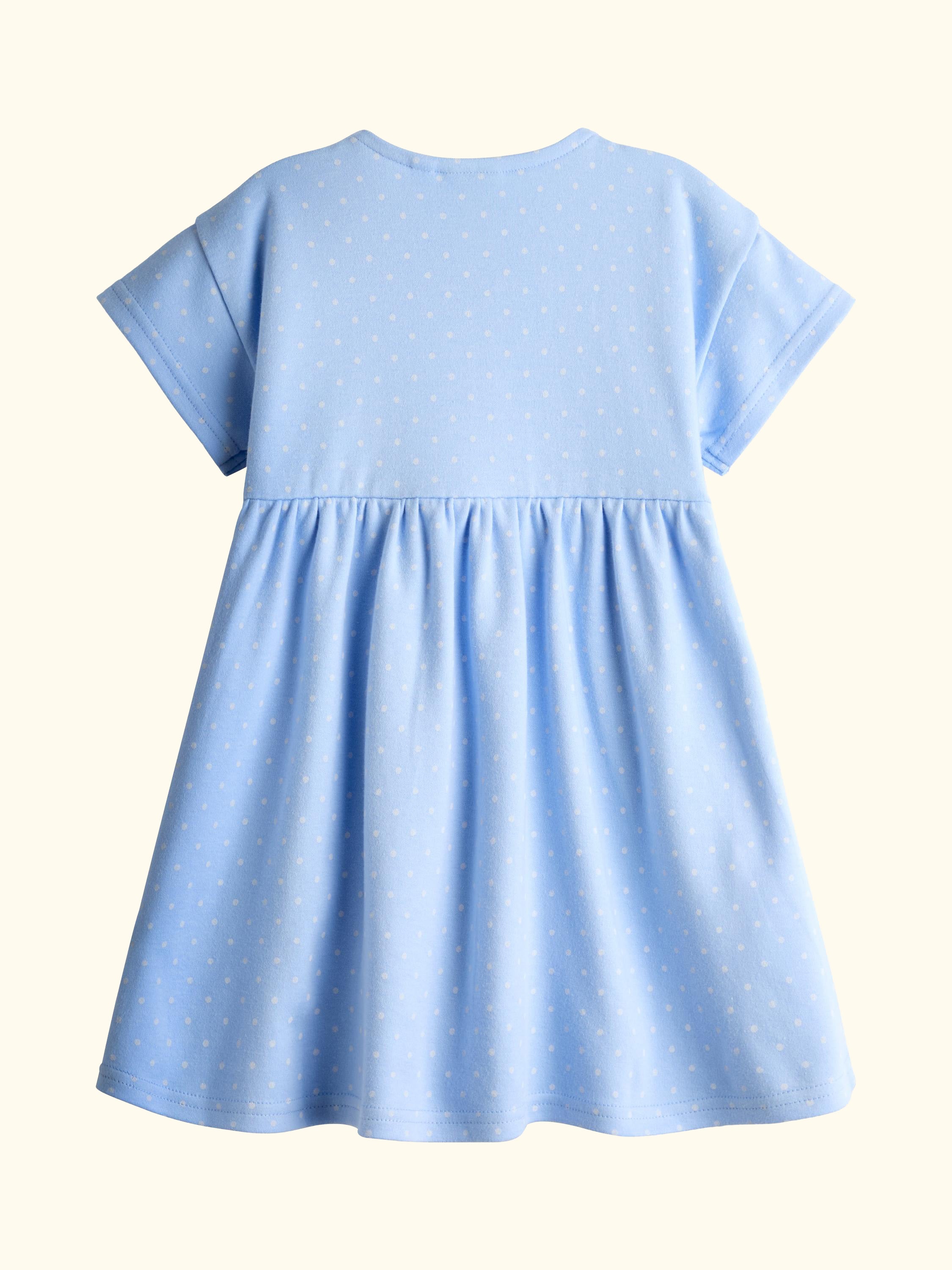 Kids' Unicorn Appliqué Button Front Dress, Cobalt