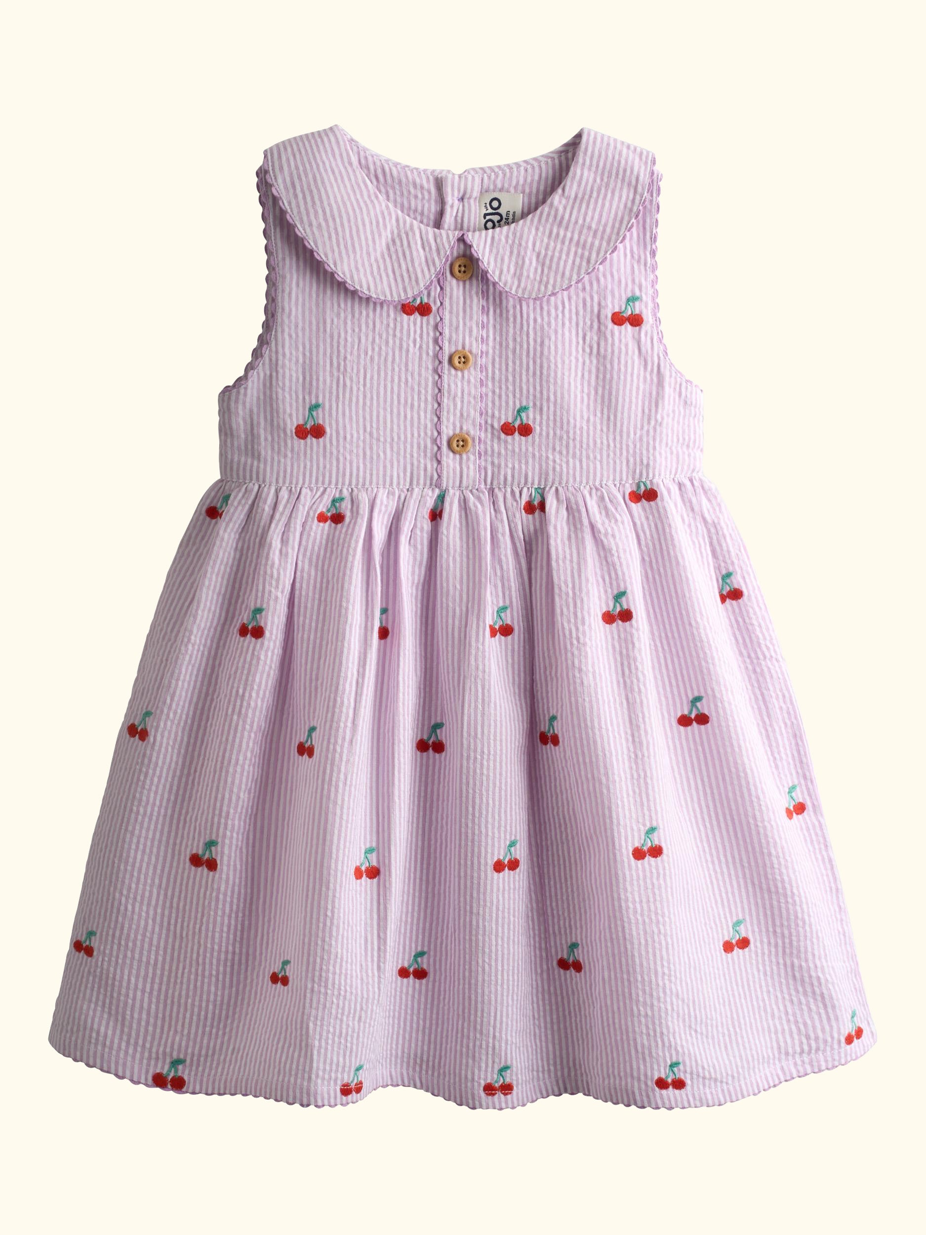 Kids' Collared Sleeveless Dress, Lilac