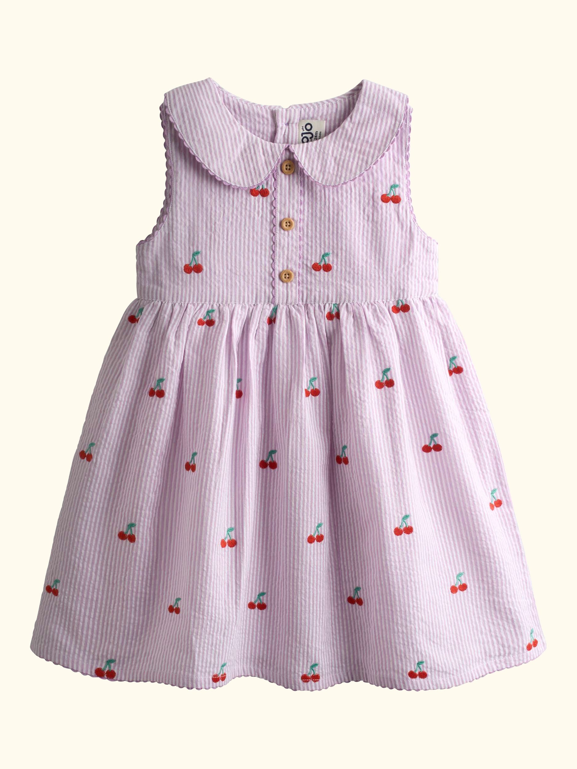 Kids' Collared Sleeveless Dress, Lilac