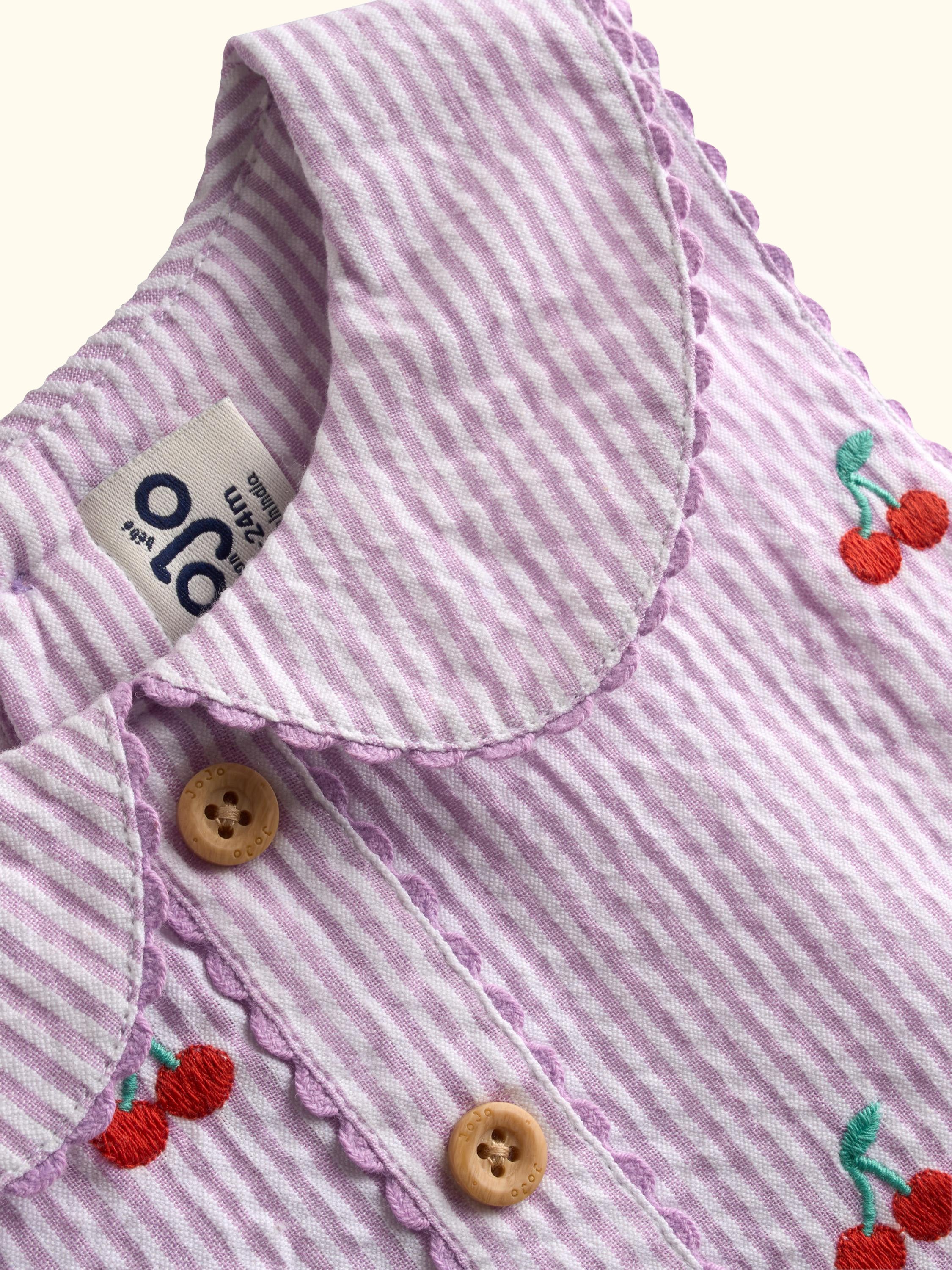 Kids' Collared Sleeveless Dress, Lilac