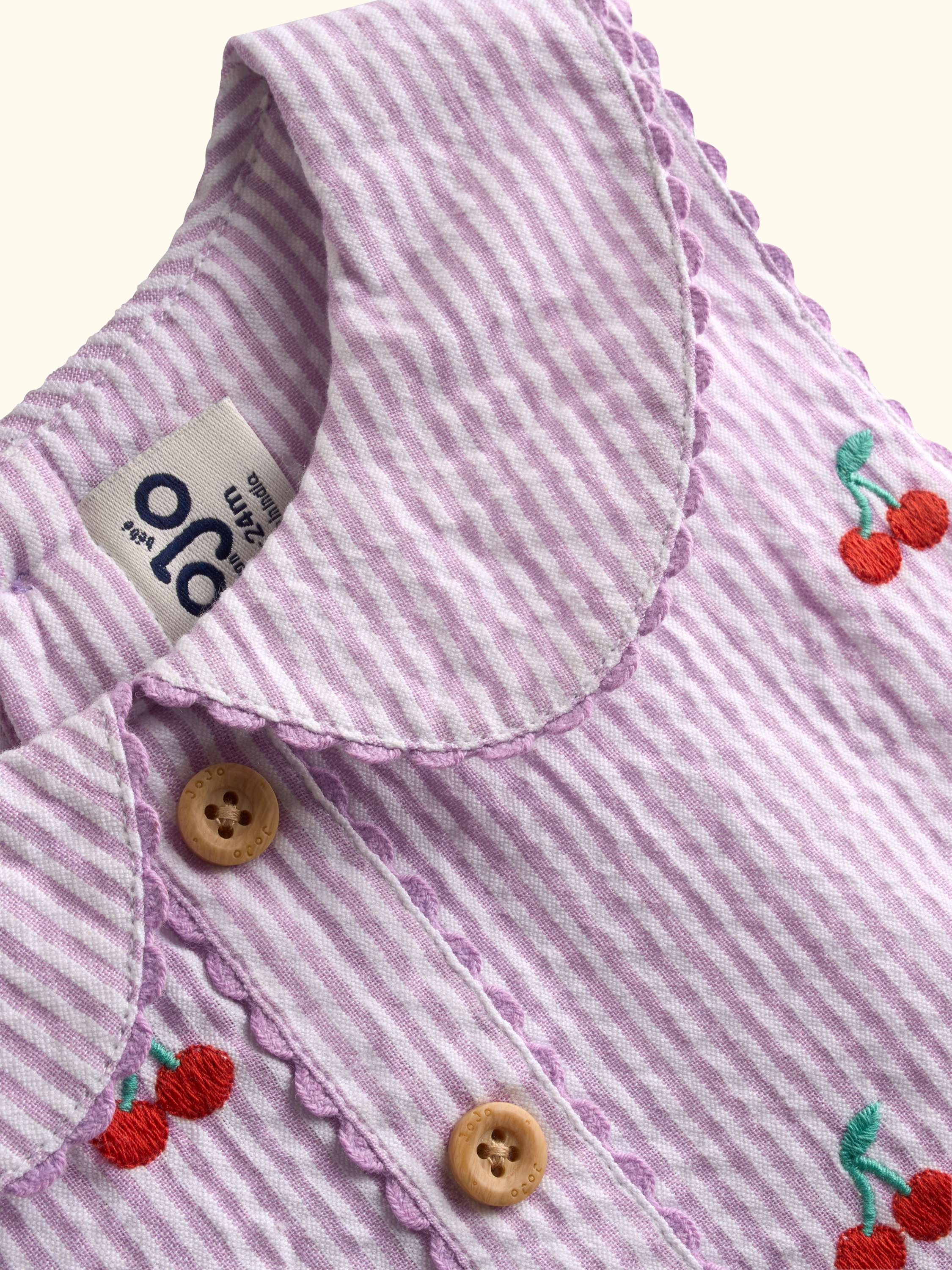 Kids' Collared Sleeveless Dress, Lilac