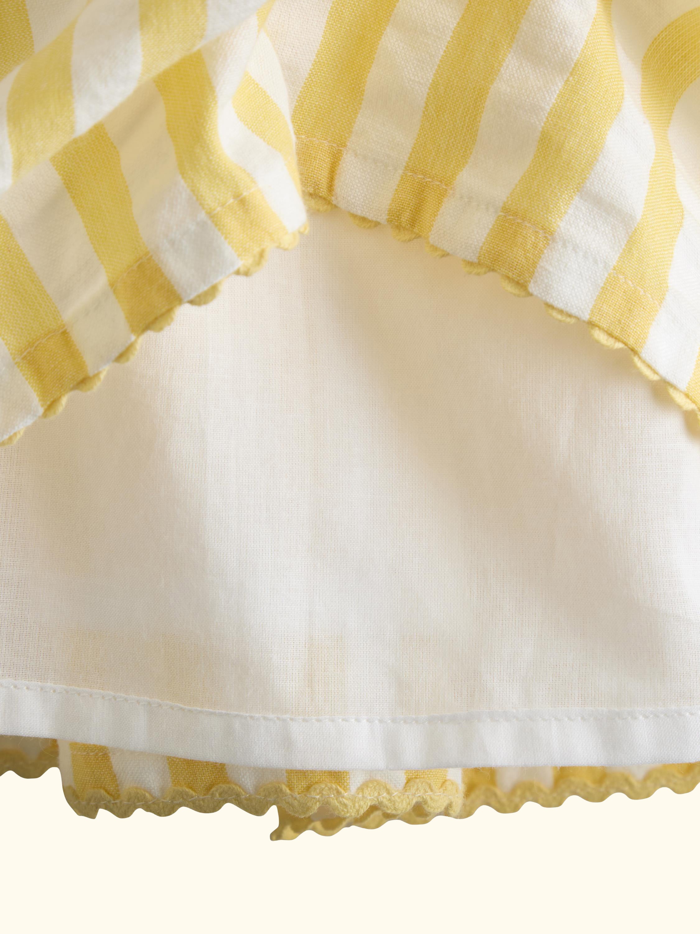 Kids' Cross Back Appliqué Sun Dress, Mid Yellow