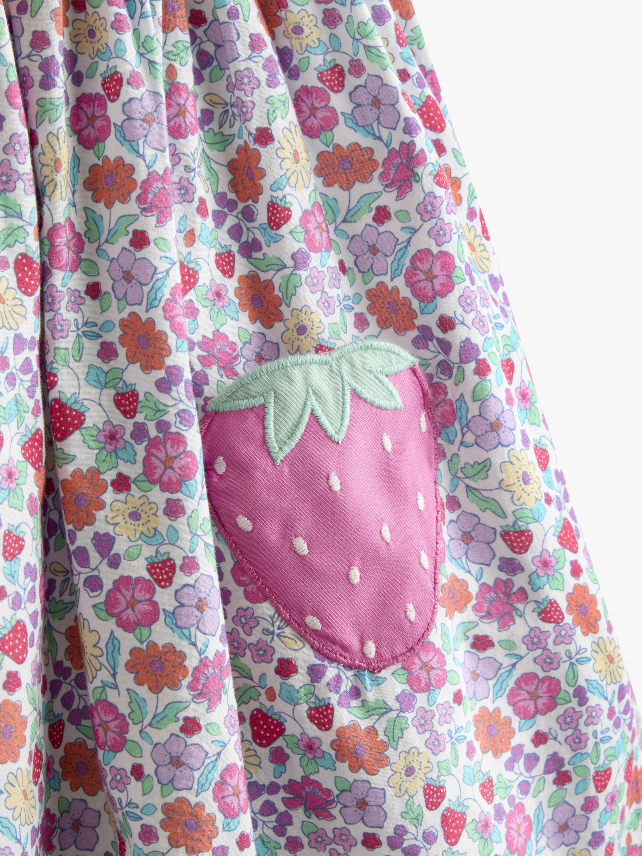 Kids' Sleeveless Floral Dress, Mid Pink