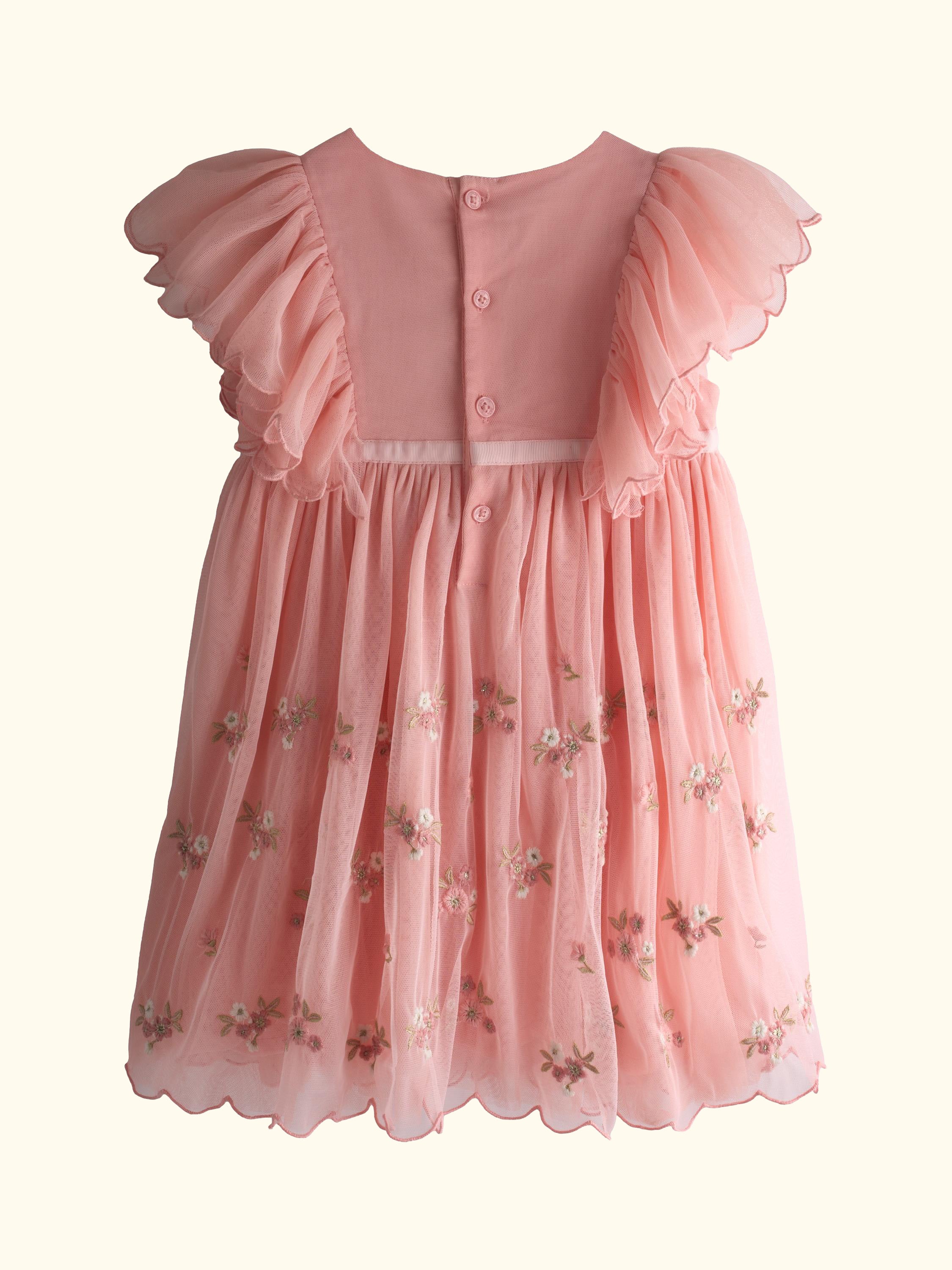 Kids' Embroidered Party Dress, Light Pink