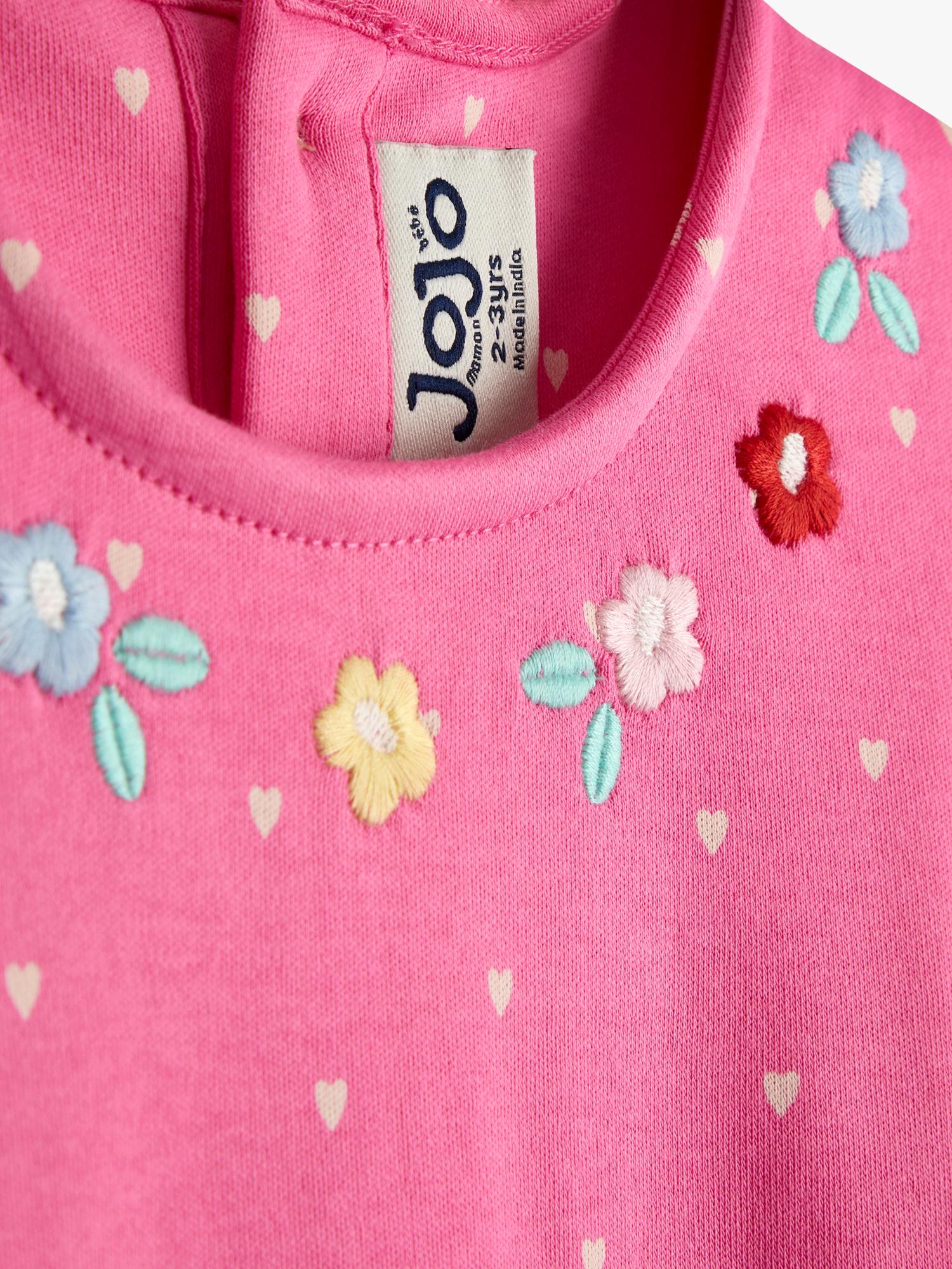 Kids' Appliqué Flutter Sleeve Dress, Fuchsia Pink