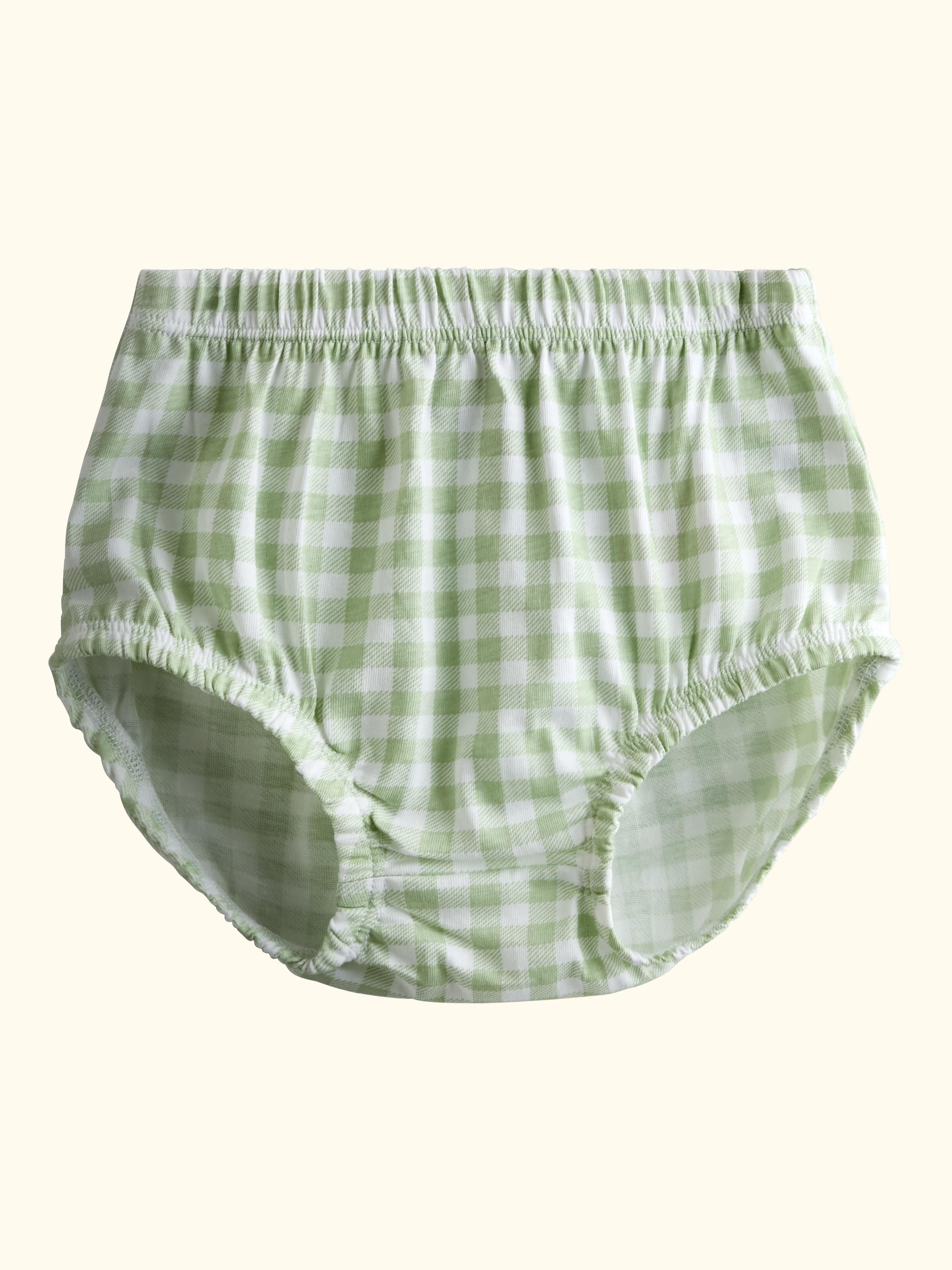 Baby Gingham Appliqué Frill Collar Dress & Bloomers Set, Lighthouse