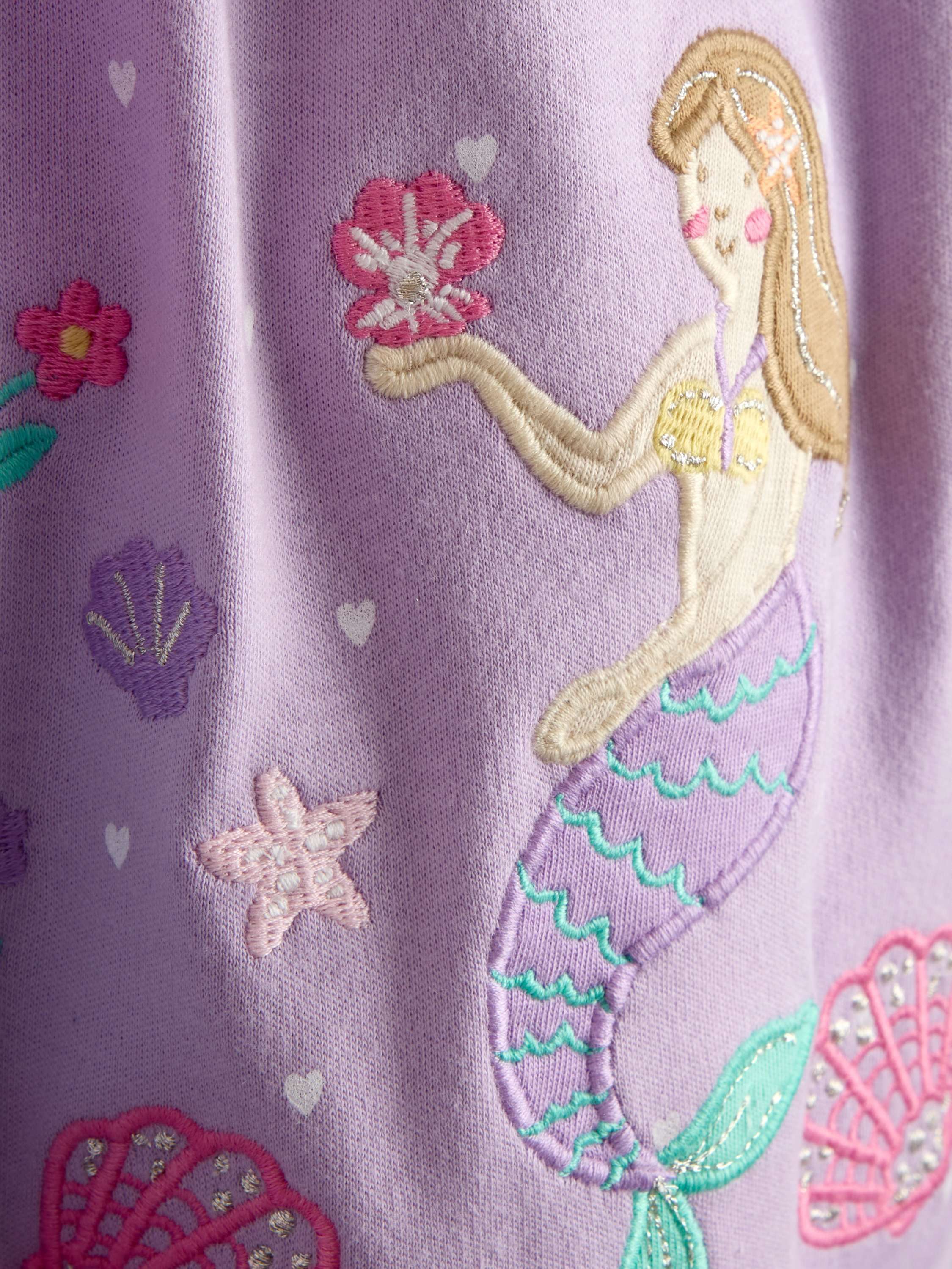 Kids' Frill Shoulder Applique Dress, Lilac