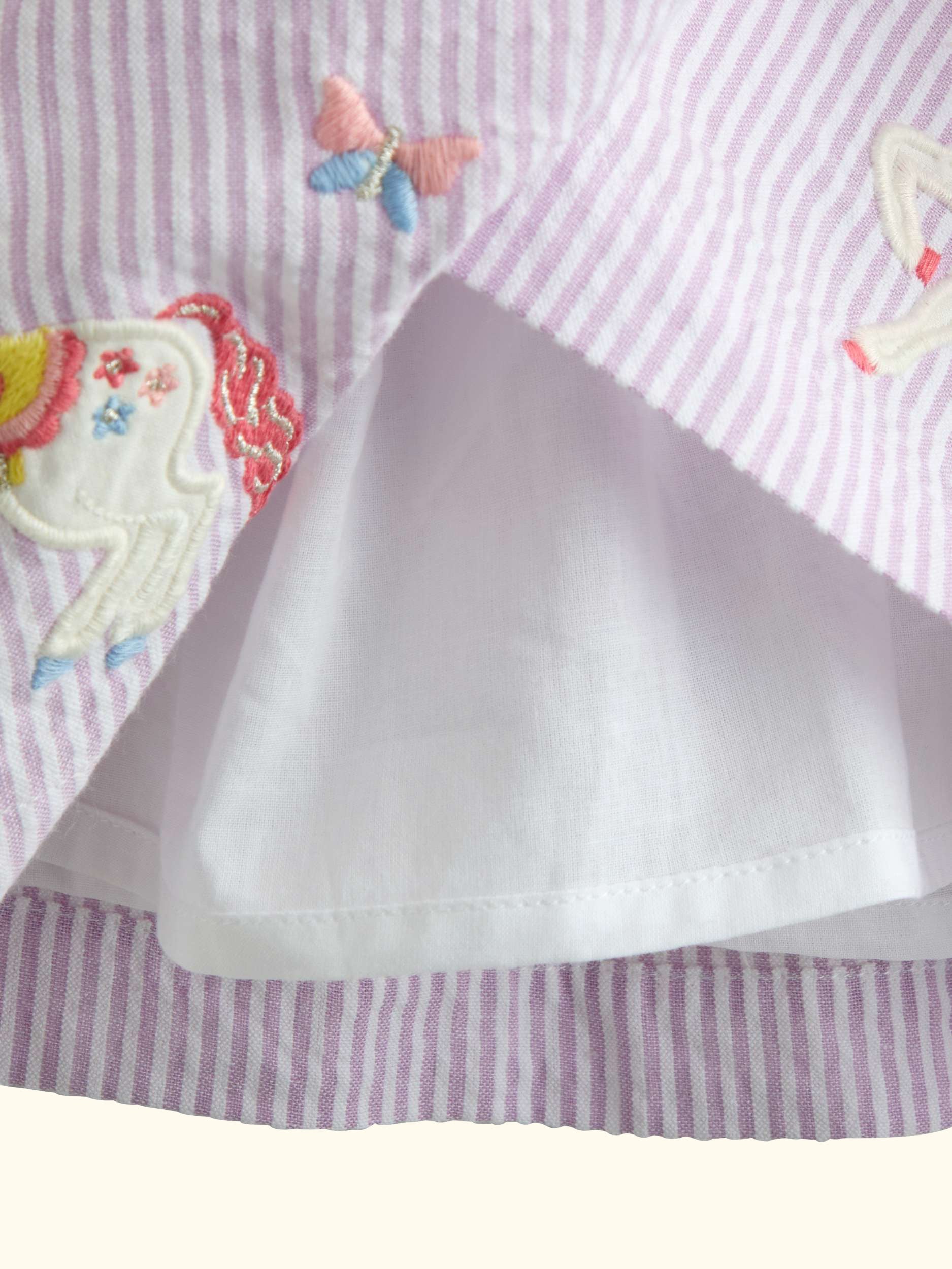 Kids' Appliqué Frill Sleeve Dress, Lilac