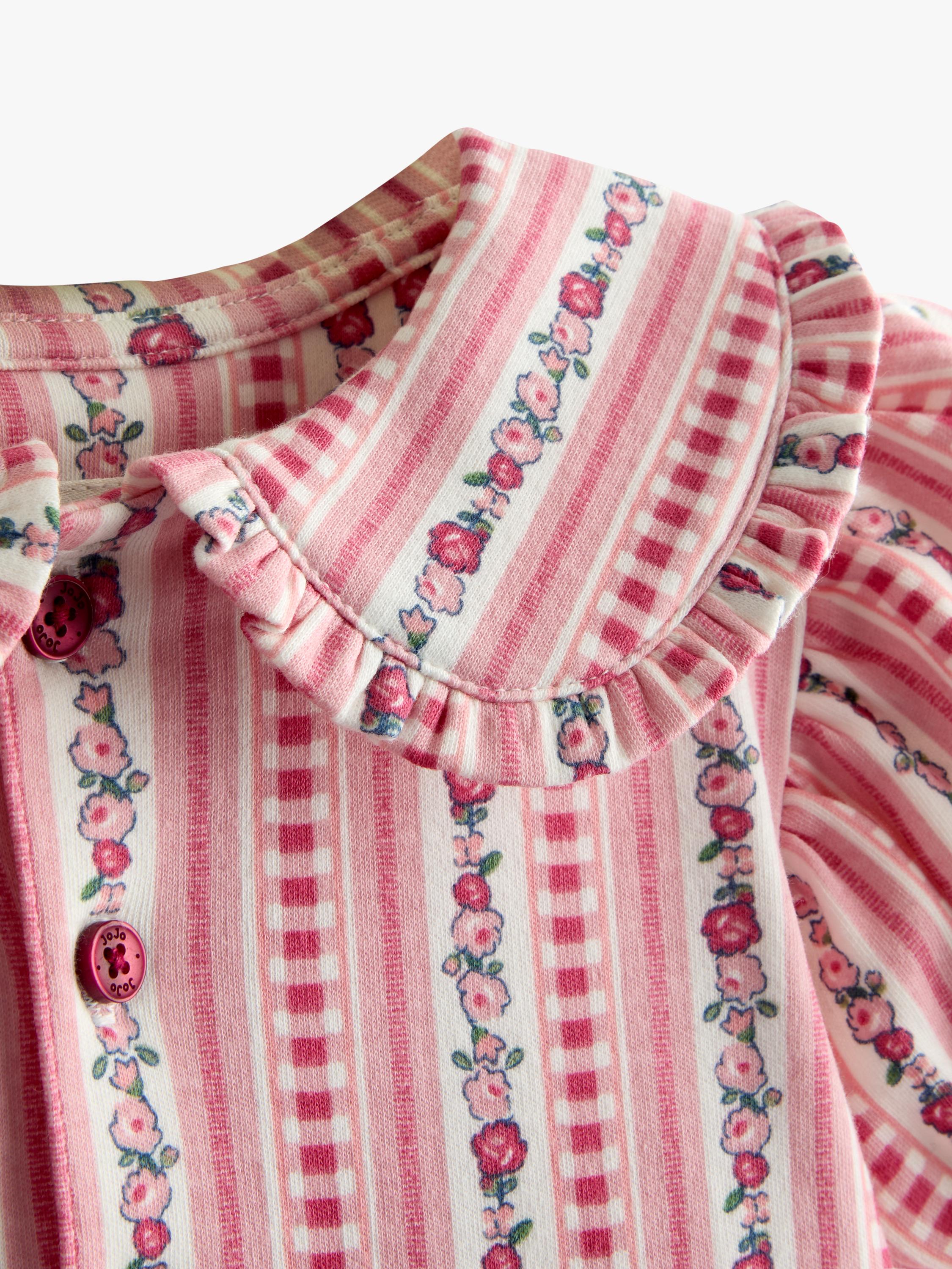 Kids' Floral Heart Pocket Dress, Mid Pink