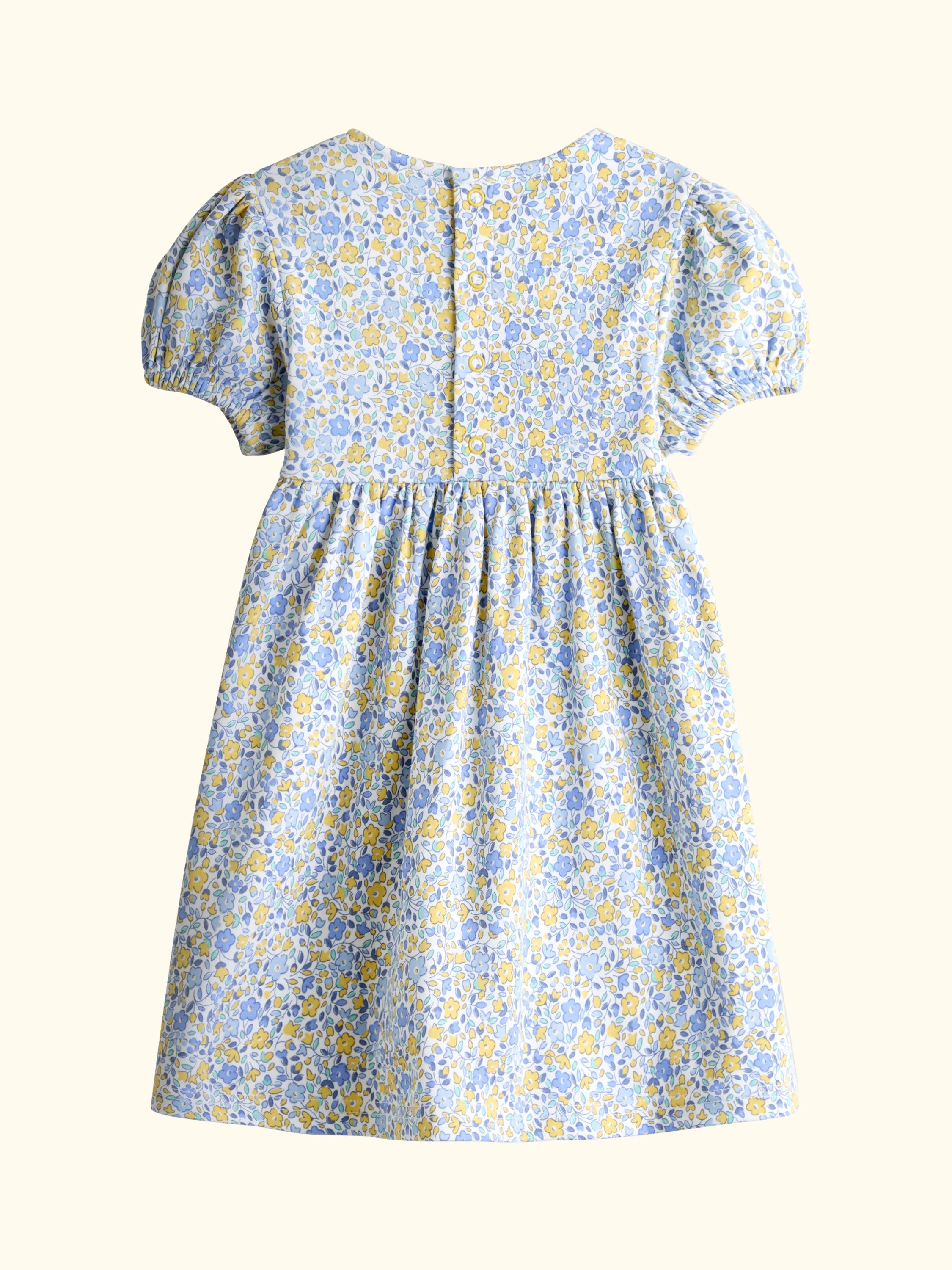 Kids' Lemon Appliqué Dress, Light Yellow